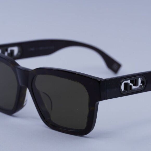 Fendi Fendi FE40107F 52E Sunglasses Dark Havana Square Frame, Brow Size ONE SIZE - 8 Thumbnail