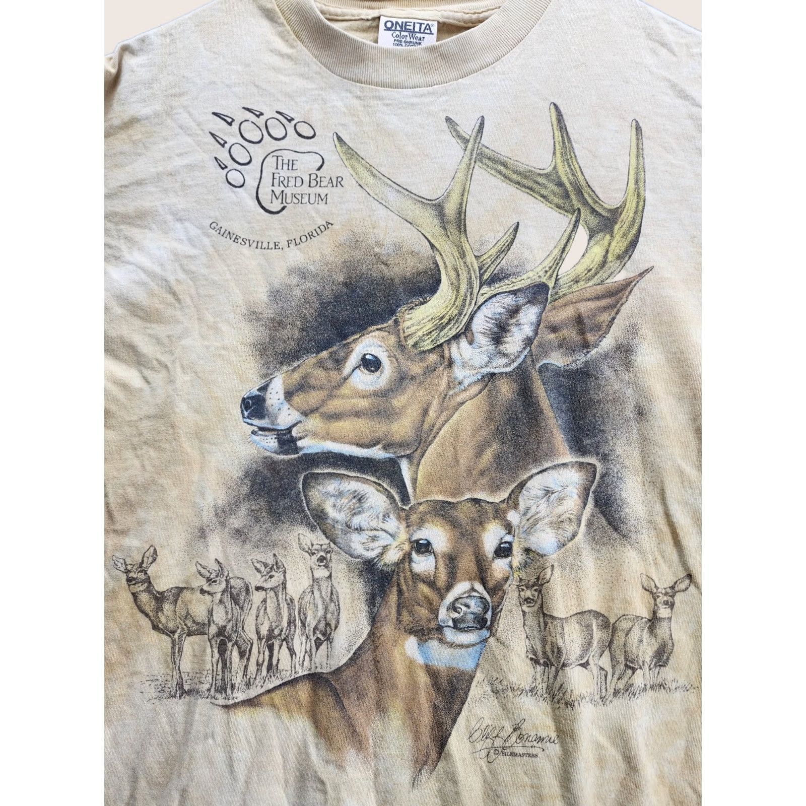FRED VINTAGE Fred Bear Museum Gainesville Florida Shirt M Gold Men Single Stitch Deer Florida 90s Size US M / EU 48-50 / 2 - 1 Thumbnail