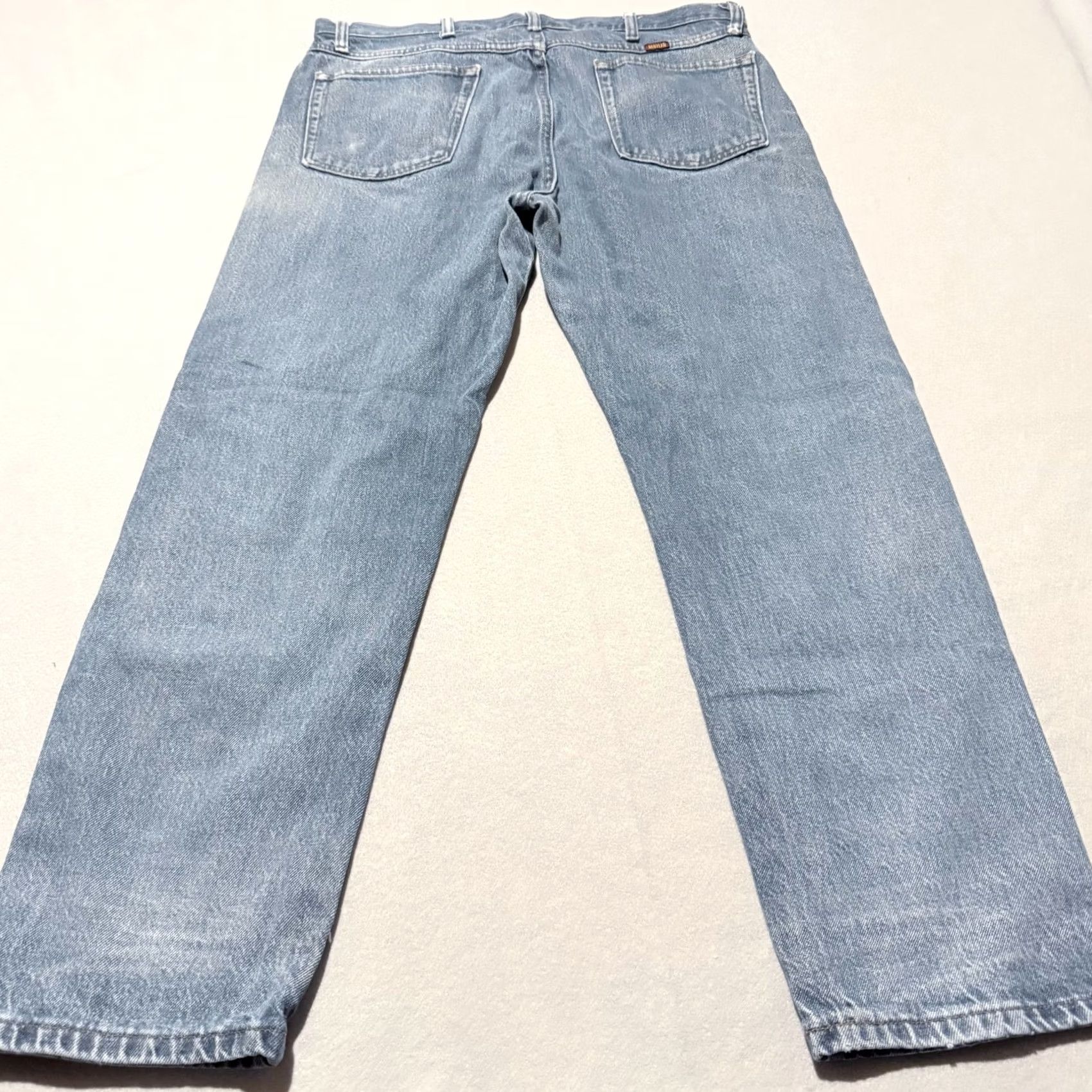 Wrangler Wrangler Rustler Straight Jeans Regular 36 Blue Mens 36 X 30 Stonewash Denim Distressed Cowboy Western 90s? Size US 36 / EU 52 - 6 Thumbnail