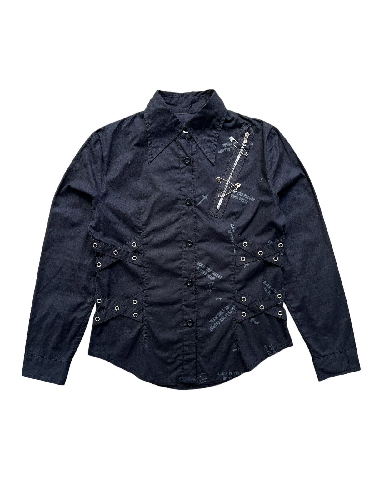 Japanese Brand Cross Bondage Button Up Shirt Size S / US 4 / IT 40 - 1 Thumbnail
