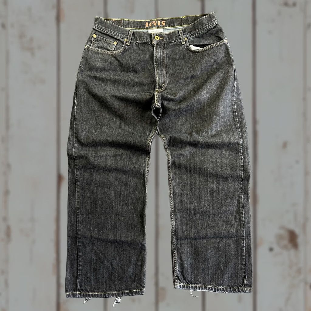 Levi's VINTAGE Levi’s 569 Jeans Straight Denim 38 x 30 Dark Blue Distressed 90s Mens Jeans Size US 38 / EU 54 - 1 Thumbnail