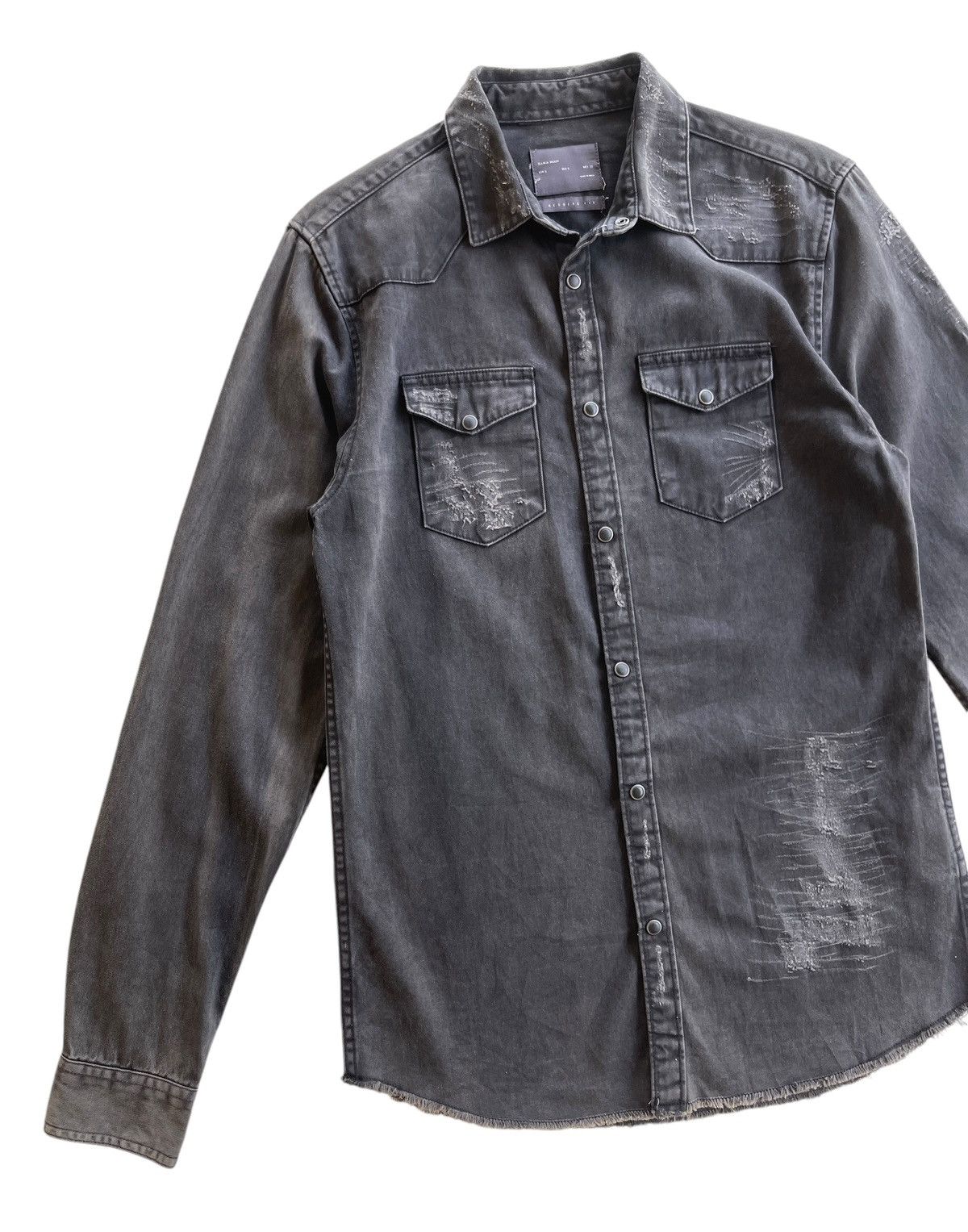 Zara Herren Zara Distressed Faded Shirt Size US S / EU 44-46 / 1 - 5 Thumbnail