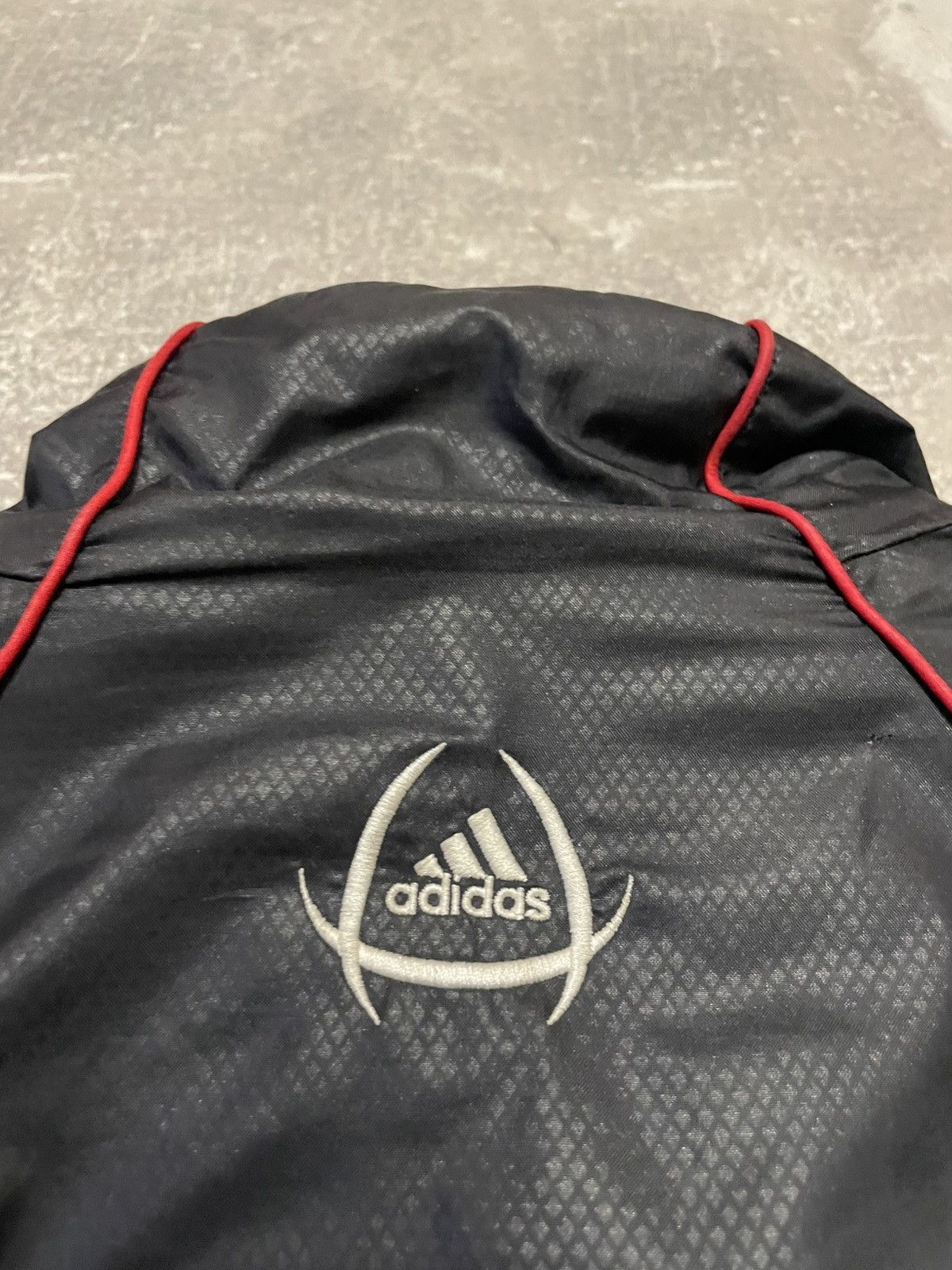 Adidas × Vintage Vintage Adidas AC Milan Soccer Jacket Parka Logo Opel Size US S / EU 44-46 / 1 - 23 Thumbnail