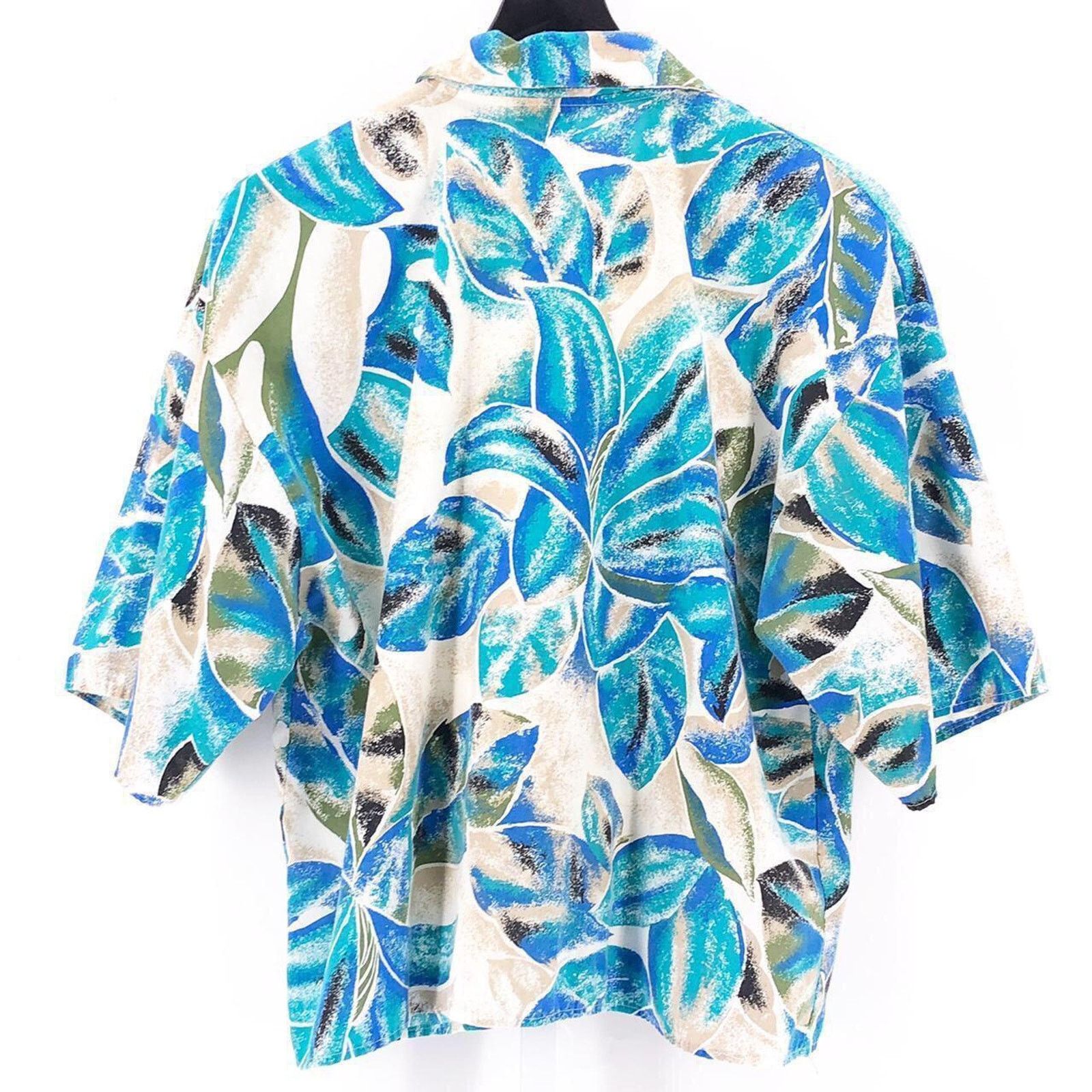 Vintage 80s tropical print shirt 1980s vintage Size L / US 10 / IT 46 - 4 Thumbnail