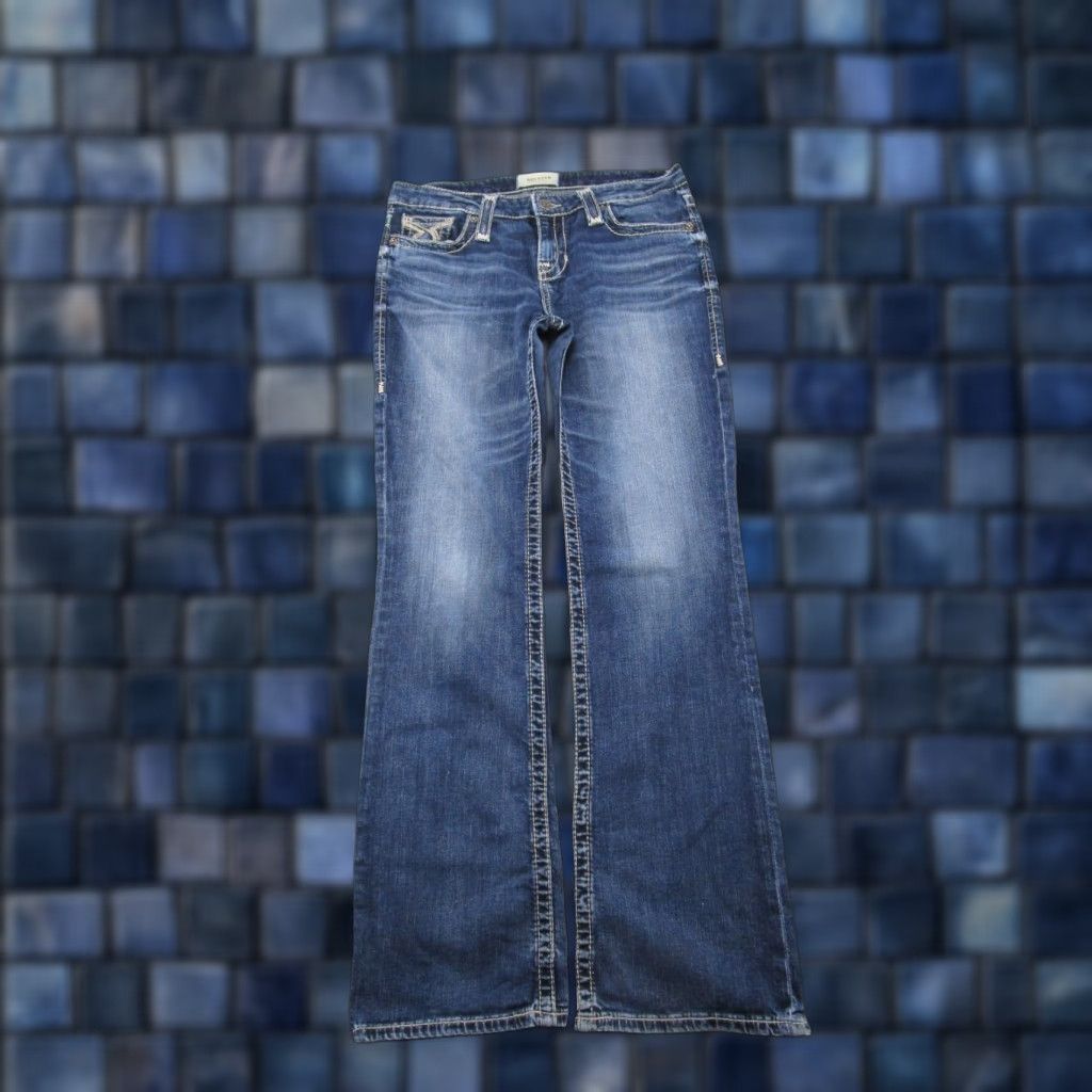 Denime BIG STAR Maddie Bootcut Jeans Women Regular 28 Blue Denim Stretch 5-Pocket Read Vintage No Size 28" / US 6 / IT 42 - 1 Thumbnail