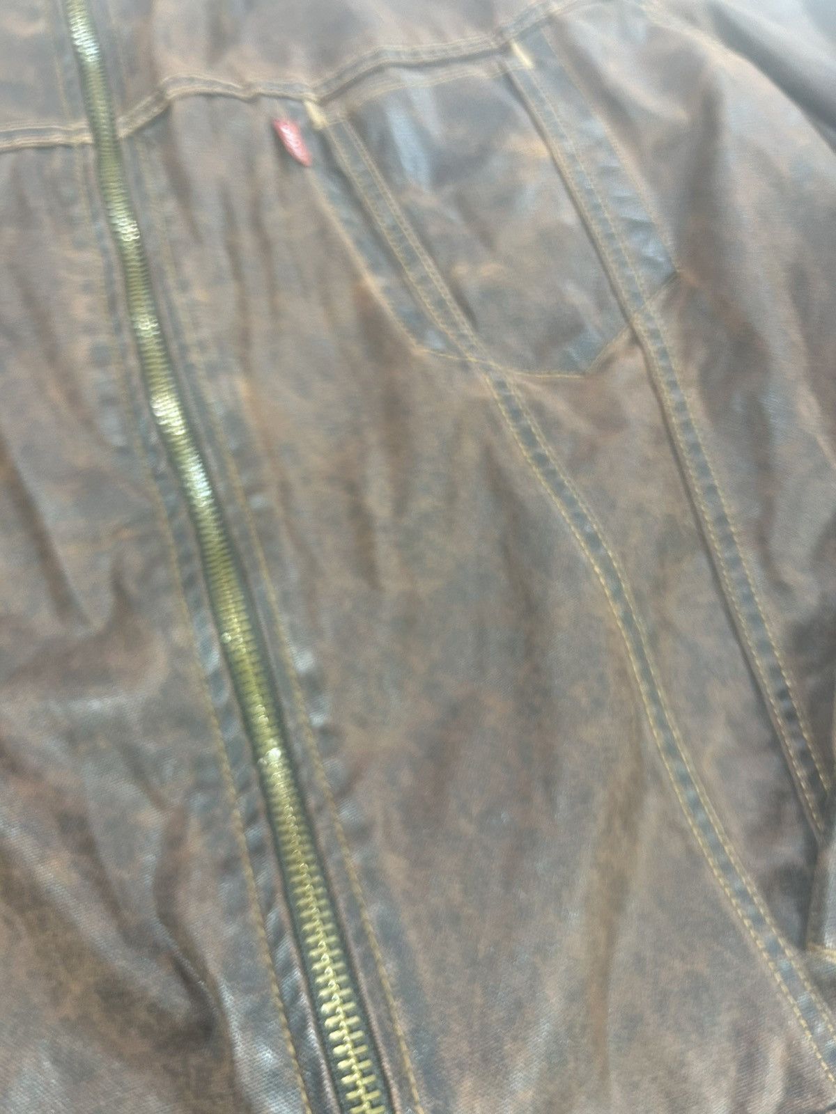 Levi's Vintage Clothing XL mens Levi Strauss70411 coated brown cotton jacket Size US XL / EU 56 / 4 - 3 Thumbnail