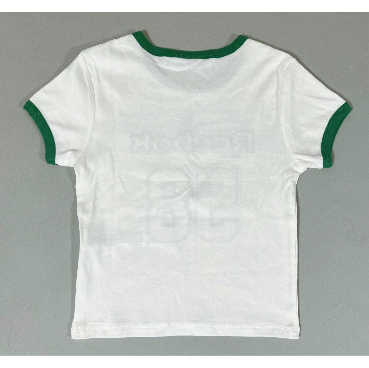 Reebok White ‘Reebok’ Logo Graphic Ringer Tee T-Shirt Top Size M ⚽️✨ Size M / US 6-8 / IT 42-44 - 3 Thumbnail