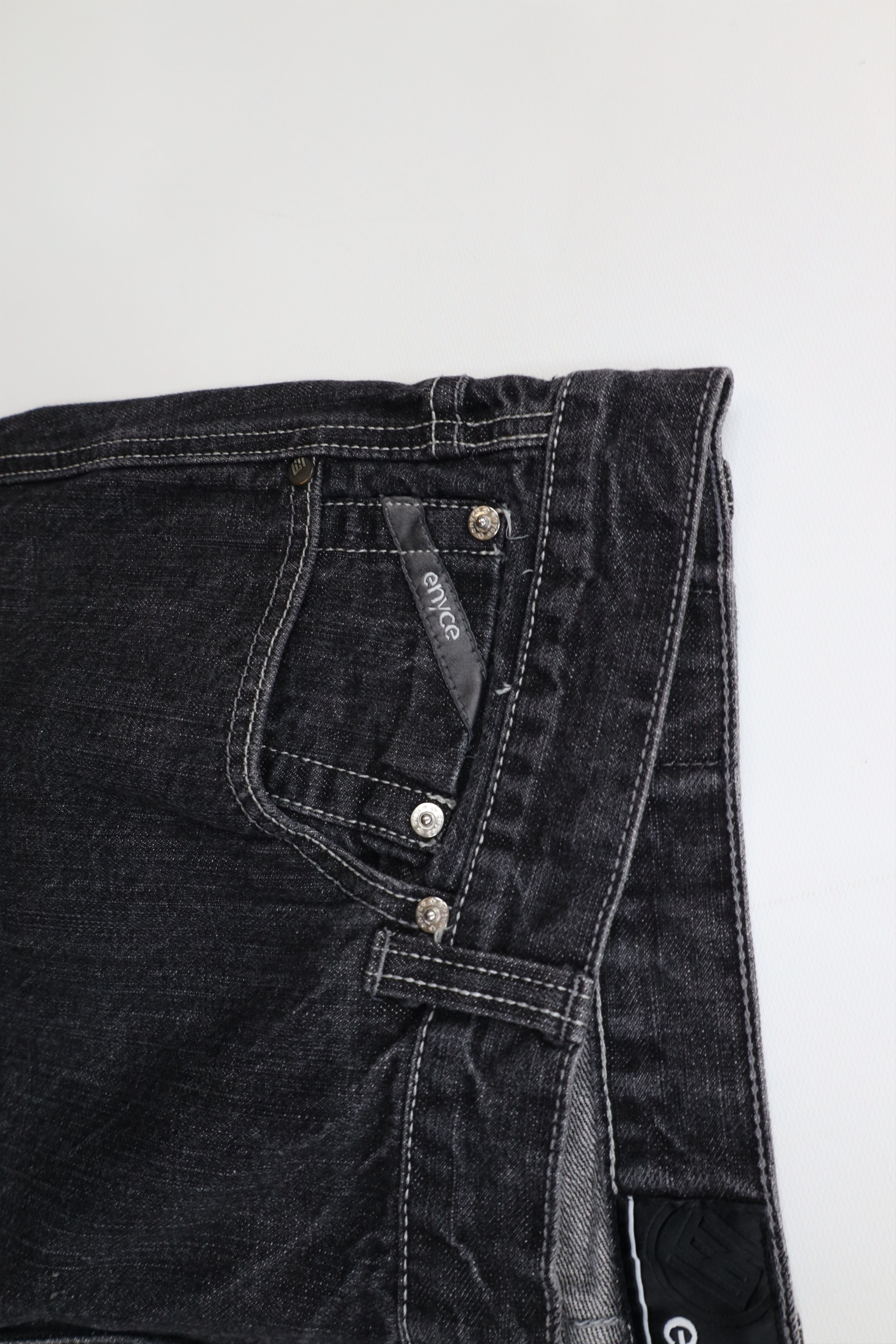 Enyce Vintage 90s Y2K Enyce Wide Leg Denim Jeans Black Cotton Size US 40 / EU 56 - 7 Thumbnail