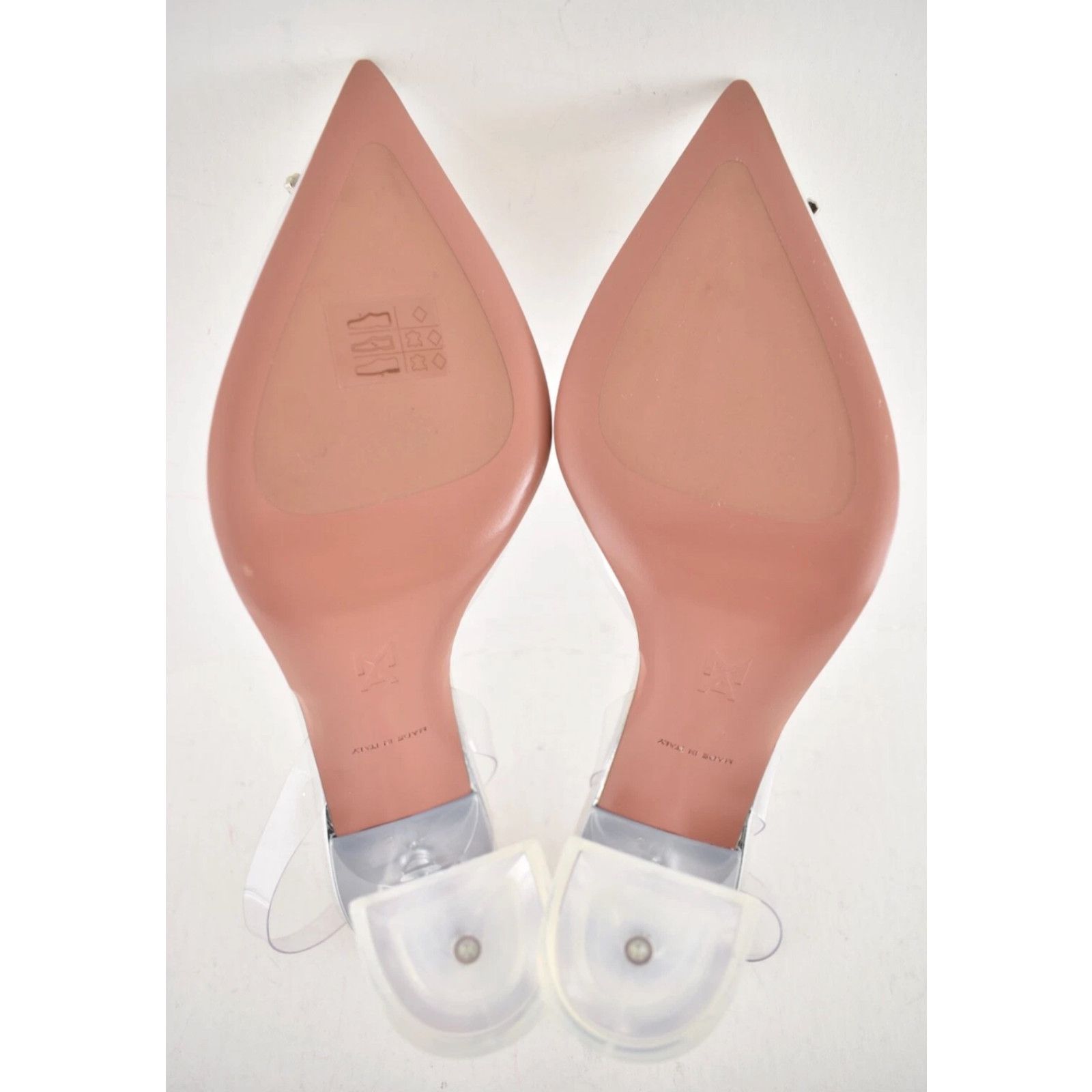 Amina Muaddi Begum Glass PVC Crystal Slingback Sandal Heel Pump 39.5 Size US 9.5 / IT 39.5 - 22 Thumbnail