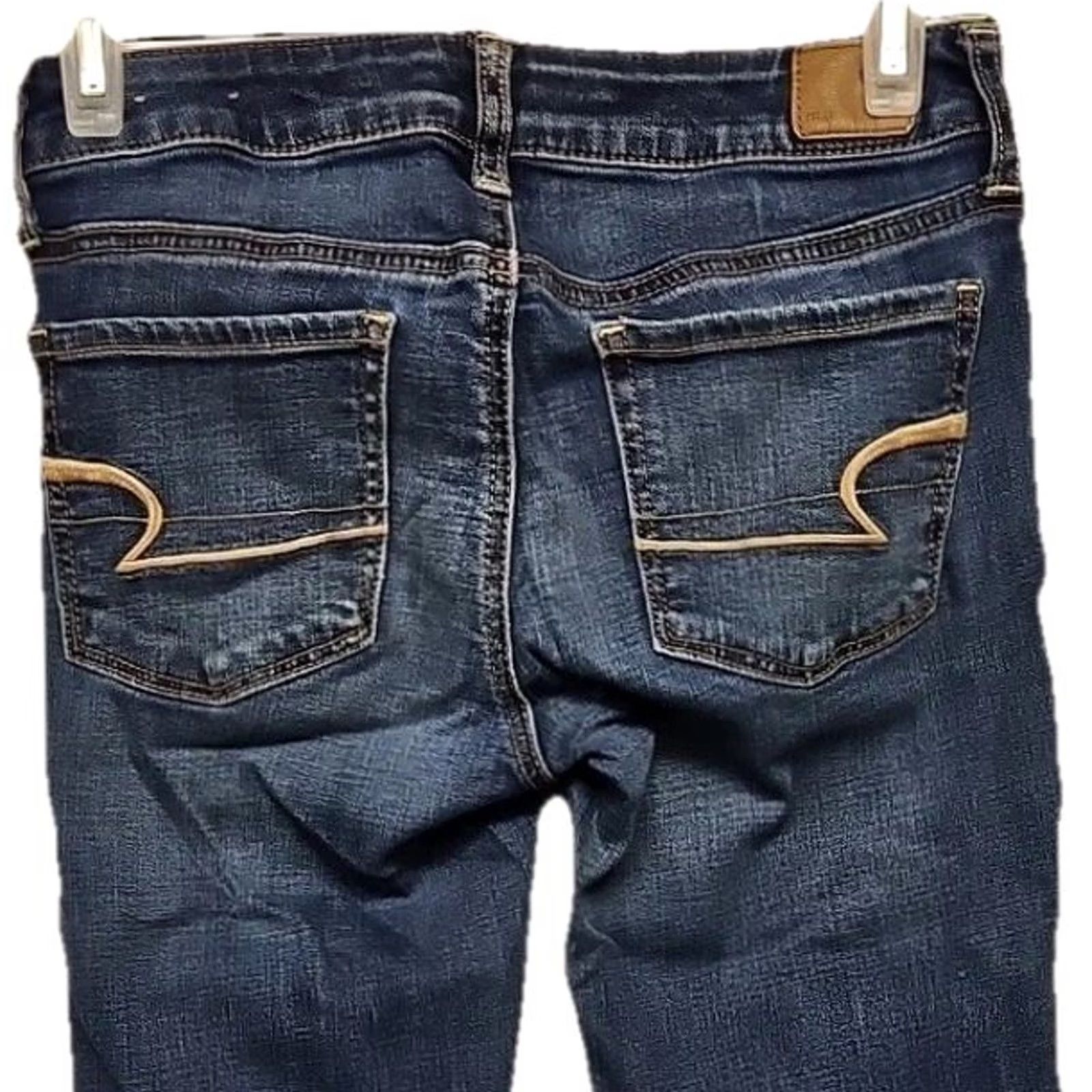 American Eagle Outfitters American Eagle Outfitters Skinny Jeans Women’s Size 2 Blue Denim Mid Rise Stretch Regular Inseam 27 Size 42" / US 20 - 5 Thumbnail