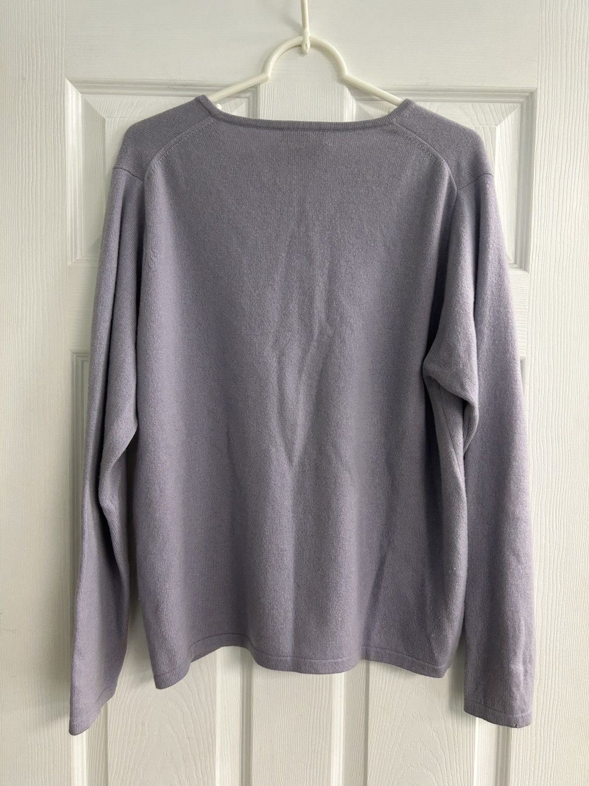 Charter Club Charter Club 2-Ply Cashmere Lavender Purple Sweater Size L / US 10 / IT 46 - 6 Thumbnail