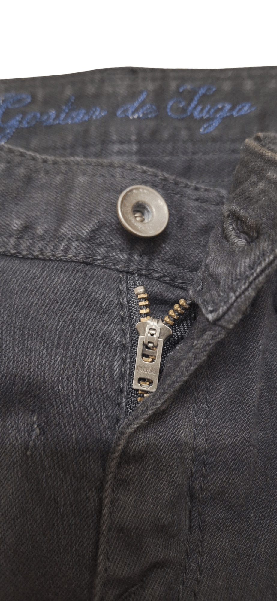 GOSTAR DE FUGA Gostar De Fuga Distressed Zipper Denim Size US 31 - 2 Thumbnail