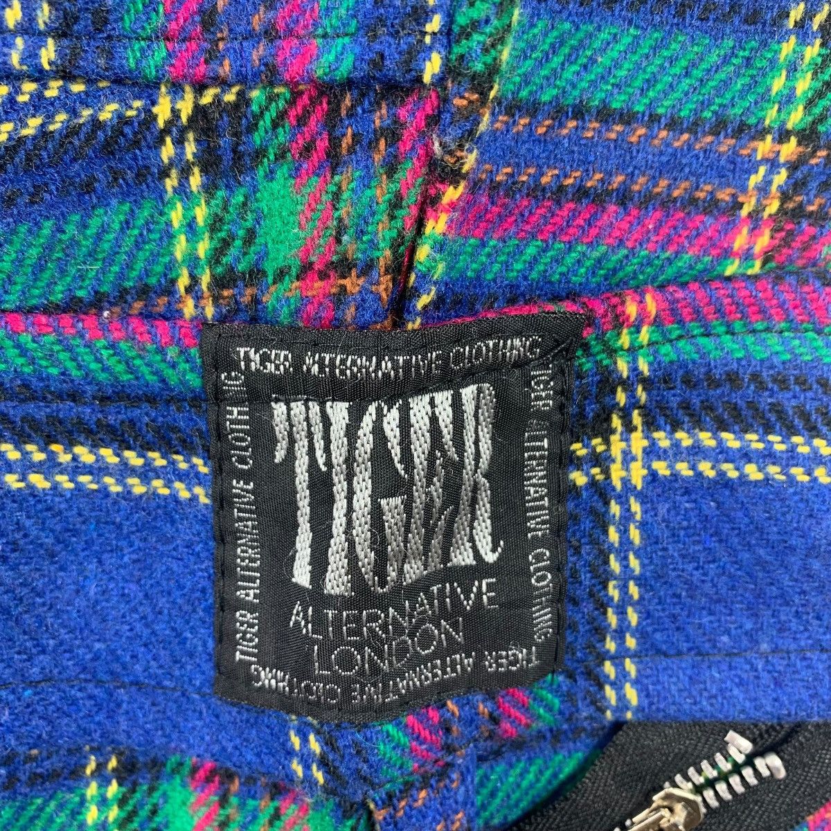 Seditionaries × Vintage Vintage TIGER OF LONDON blue tartan plaid zip bondage pants Size US 29 - 3 Thumbnail