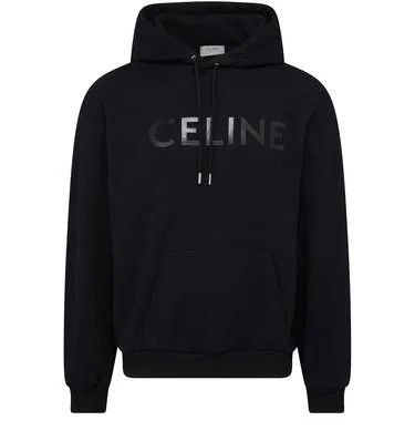 Celine Hoodie Vinyl Logo in Cotton Fleece