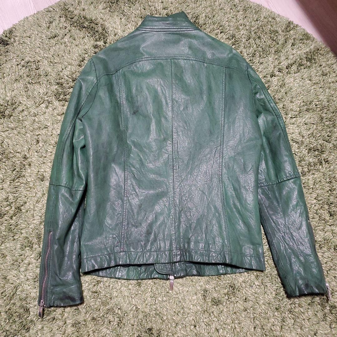Other Harlem Rounge Japan Bison Green Leather Jacket SUPER RARE Size US M / EU 48-50 / 2 - 2 Thumbnail
