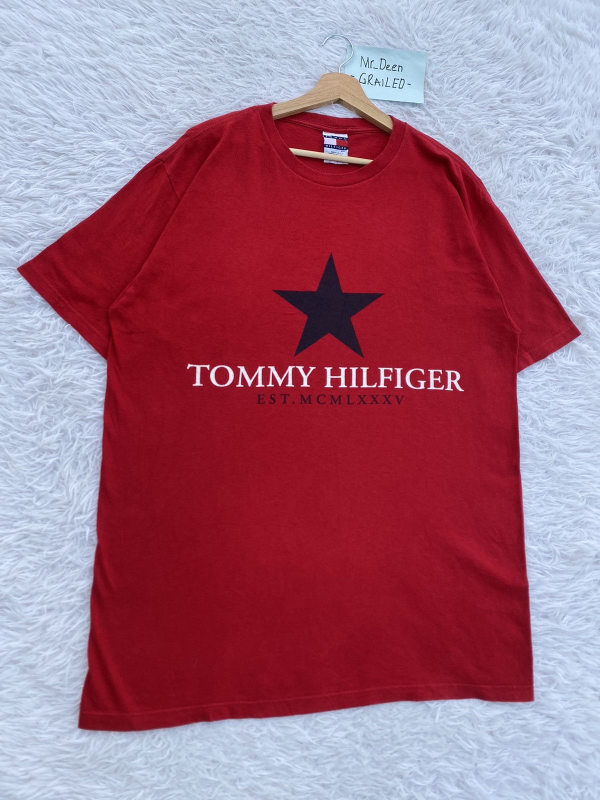 Tommy Hilfiger Rare Vintage Tommy Hilfiger Big Logo Spellout Tshirt Size US L / EU 52-54 / 3 - 3 Thumbnail