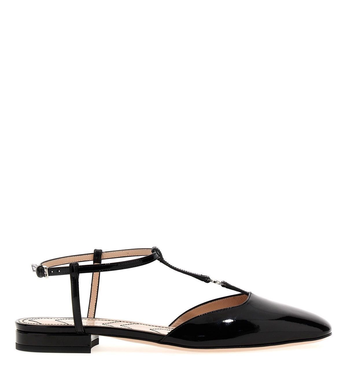 GUCCI DOUBLE G BALLET LEATHER FLATS SIZE 36.5