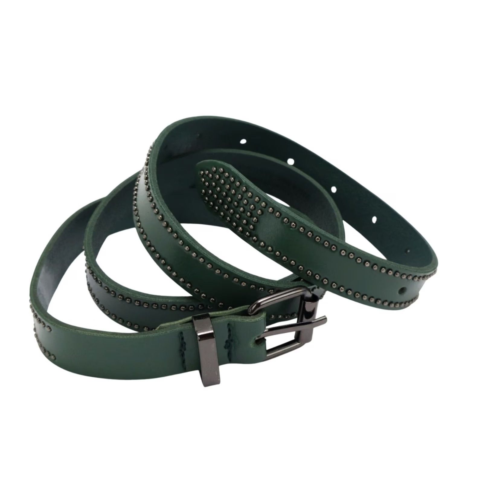 Cop Copine Cop Copine Belt Women's MEDIUM Green Leather Buckle Size ONE SIZE - 2 Thumbnail