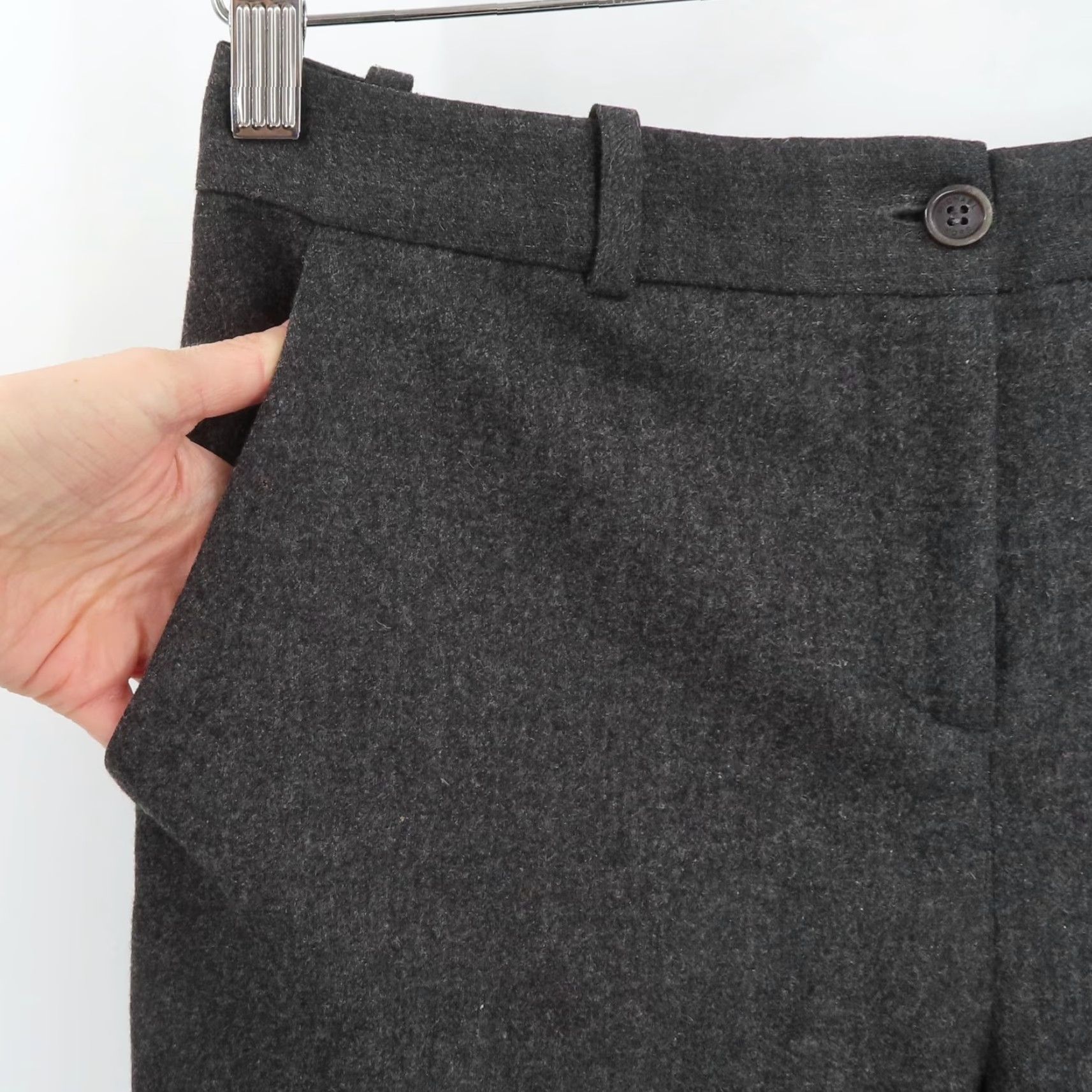 Michael Kors Michael Kors Collection Womens Pants Dress Pants Gray Wool Blend Has Pockets Italy 4 Womens Size 27" / US 4 / IT 40 - 3 Thumbnail