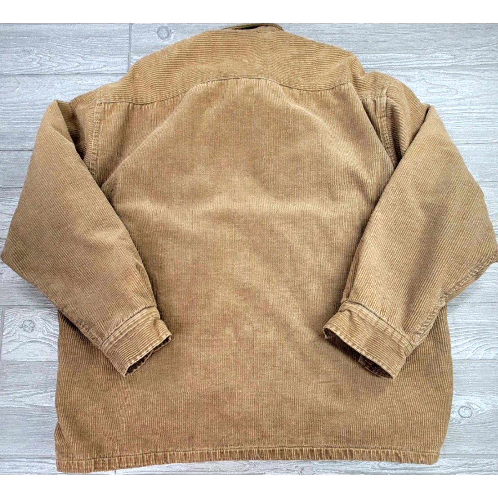 Gap VINTAGE Gap Heavy Shirt Corduroy Quilted Lined Button Up Shacket Brown Men XL 90s Shacket Shirt Mens Size US XL / EU 56 / 4 - 5 Thumbnail