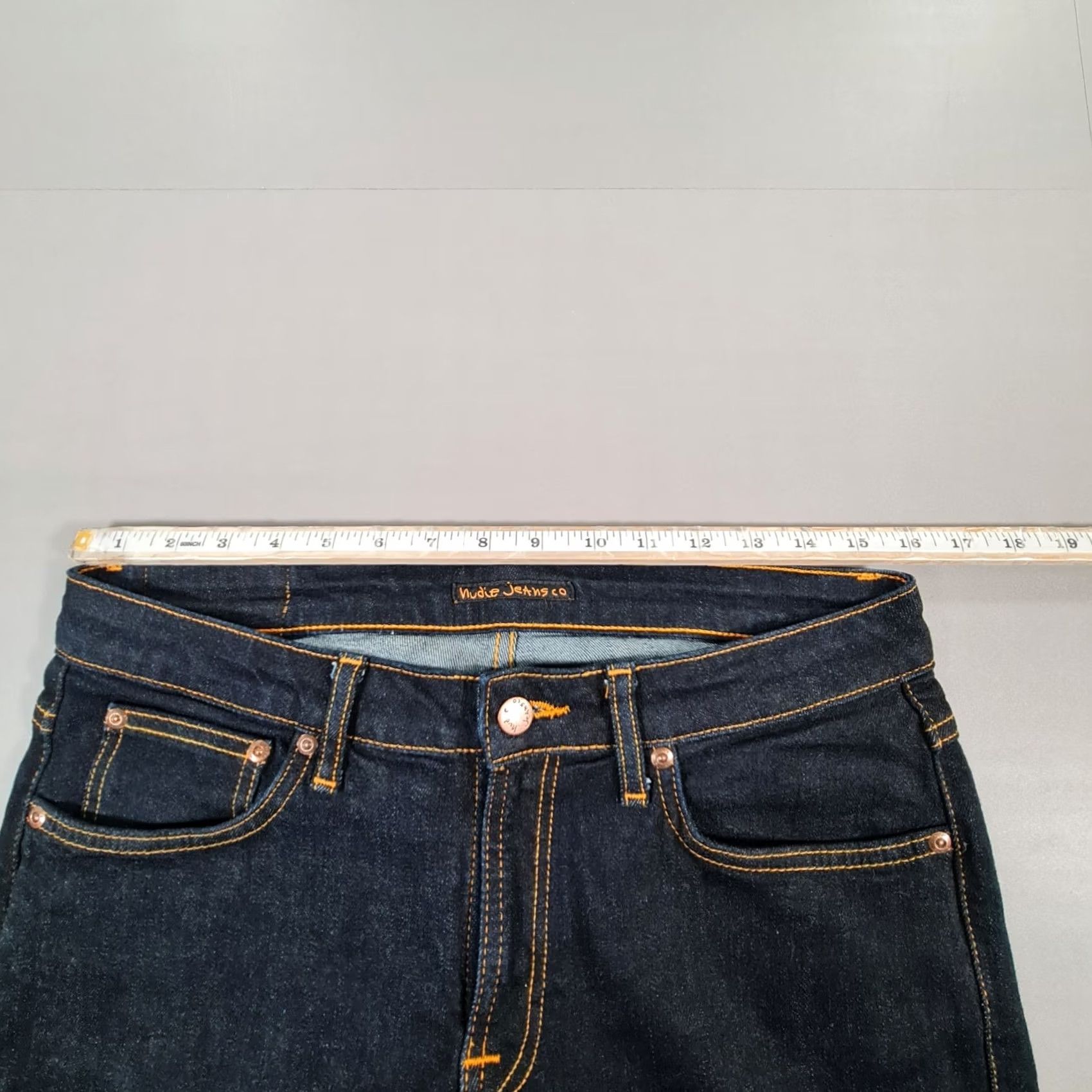 Denime Nudie Jeans Slim Skinny Denim Blue W32 L32 Stretch Zip Fly Regular Mens Jeans - 5-Pocket Design Size US 32 / EU 48 - 7 Thumbnail