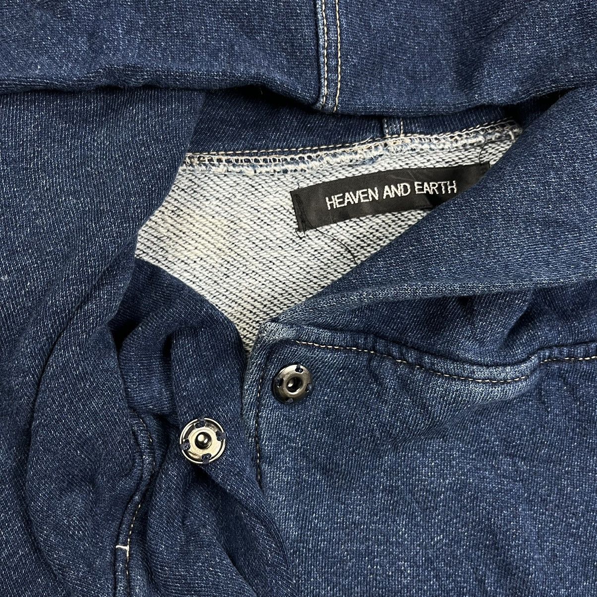 Japanese Brand Heaven and Earth indigo asymmetrical biker zip hoodie Size US M / EU 48-50 / 2 - 10 Thumbnail