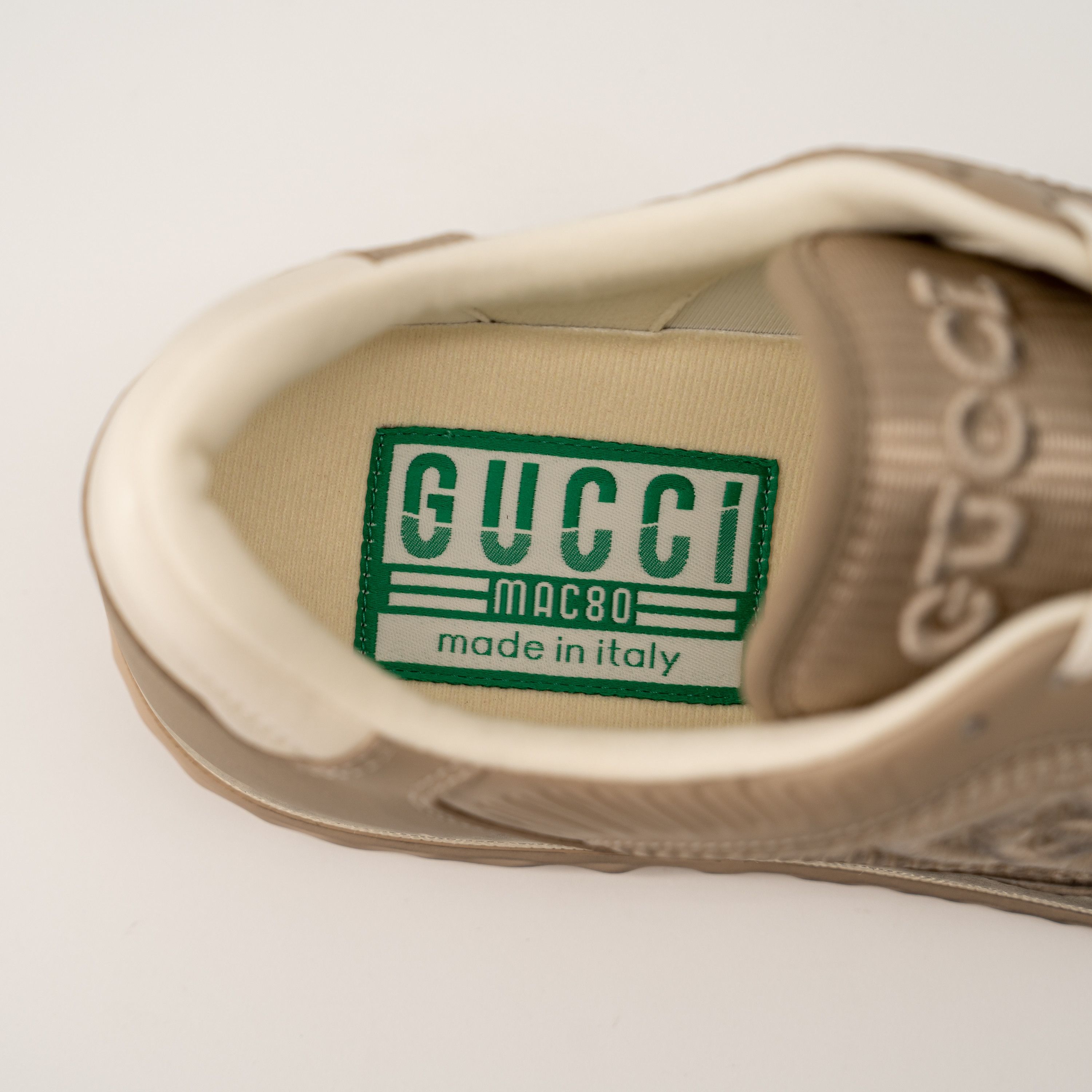 Gucci 12G Gucci MAC80 Beige White Leather Sneakers Distressed Size US 12.5 / EU 45-46 - 10 Thumbnail