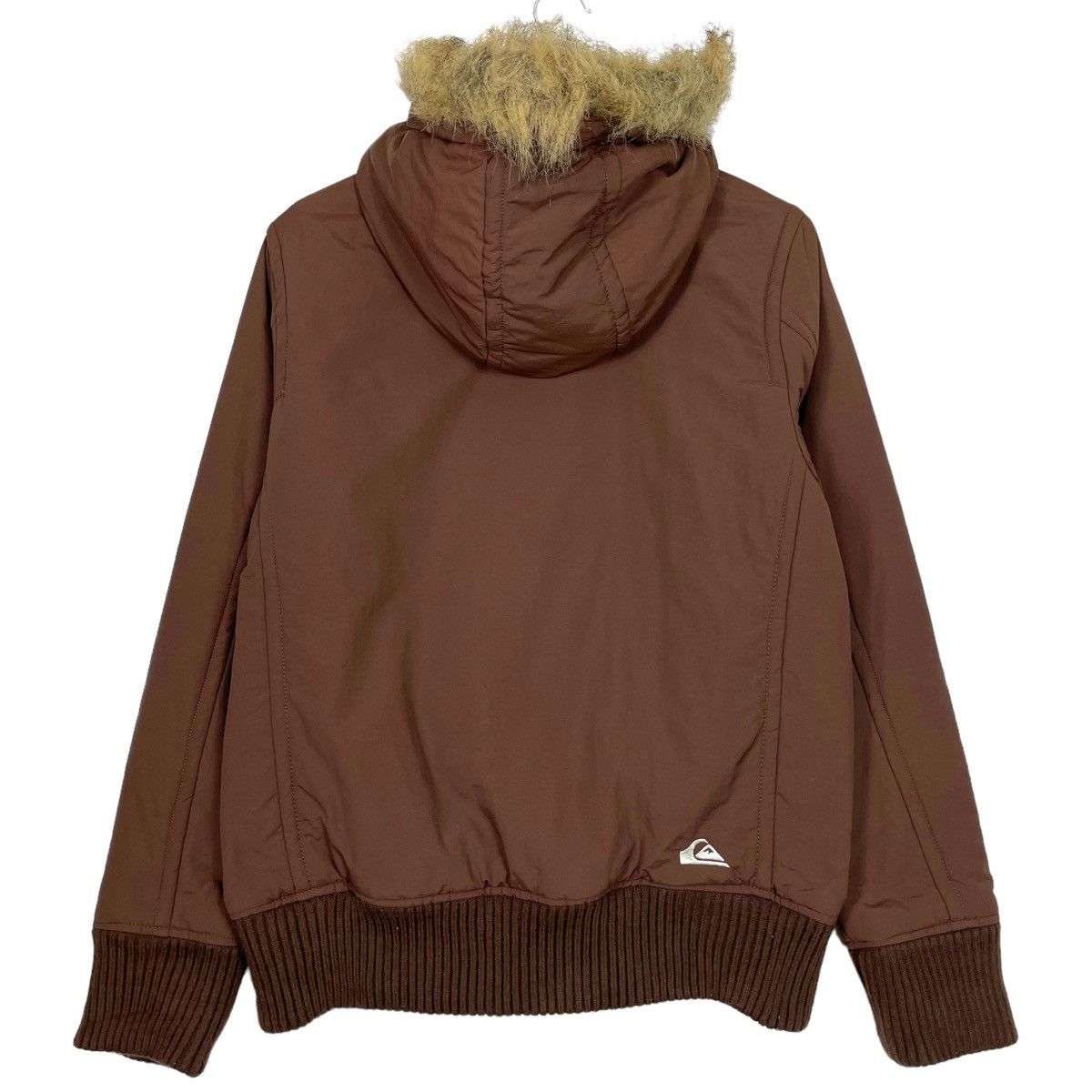 Quiksilver 💥QUIKSILVER BOMBER BROWN FUR HOODIE JACKET Size US M / EU 48-50 / 2 - 10 Thumbnail