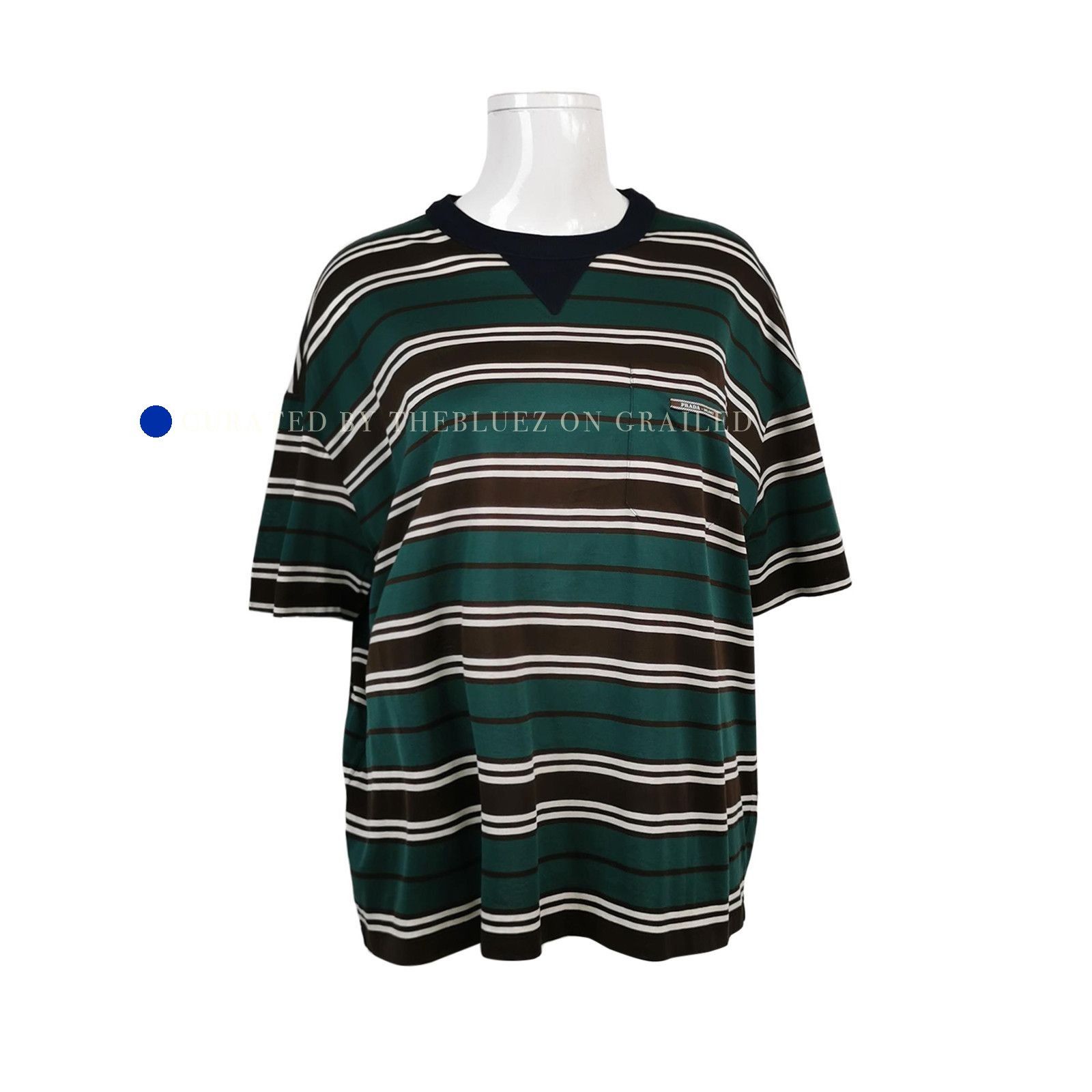 Prada Colorful Striped Logo Patch T-Shirt Size US XS / EU 42 / 0 - 1 Thumbnail