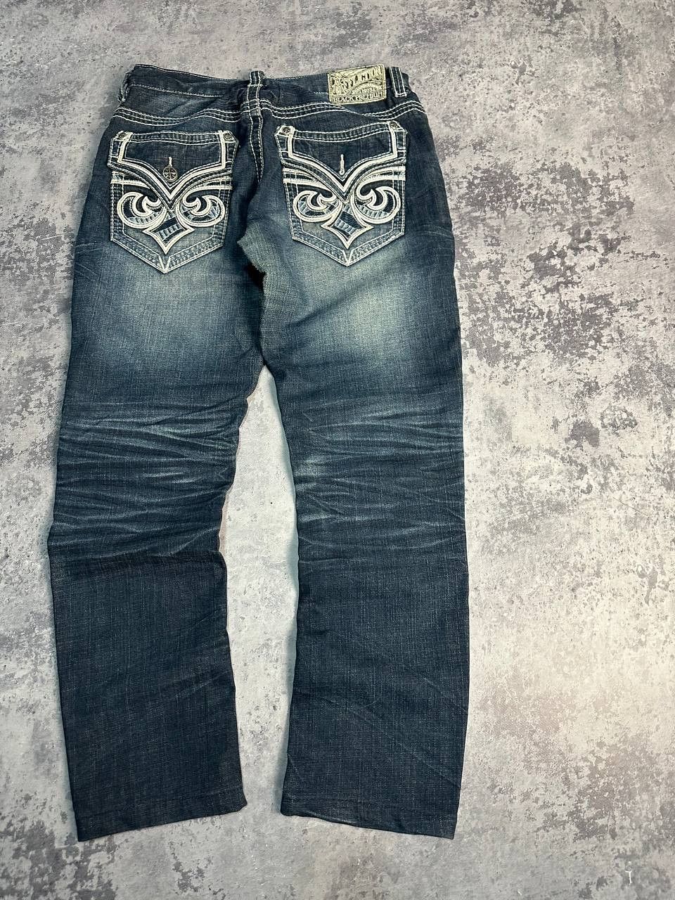 Affliction Affliction Ace Denim Jeans Y2K Embroidered size 31 Size 33" - 2 Thumbnail