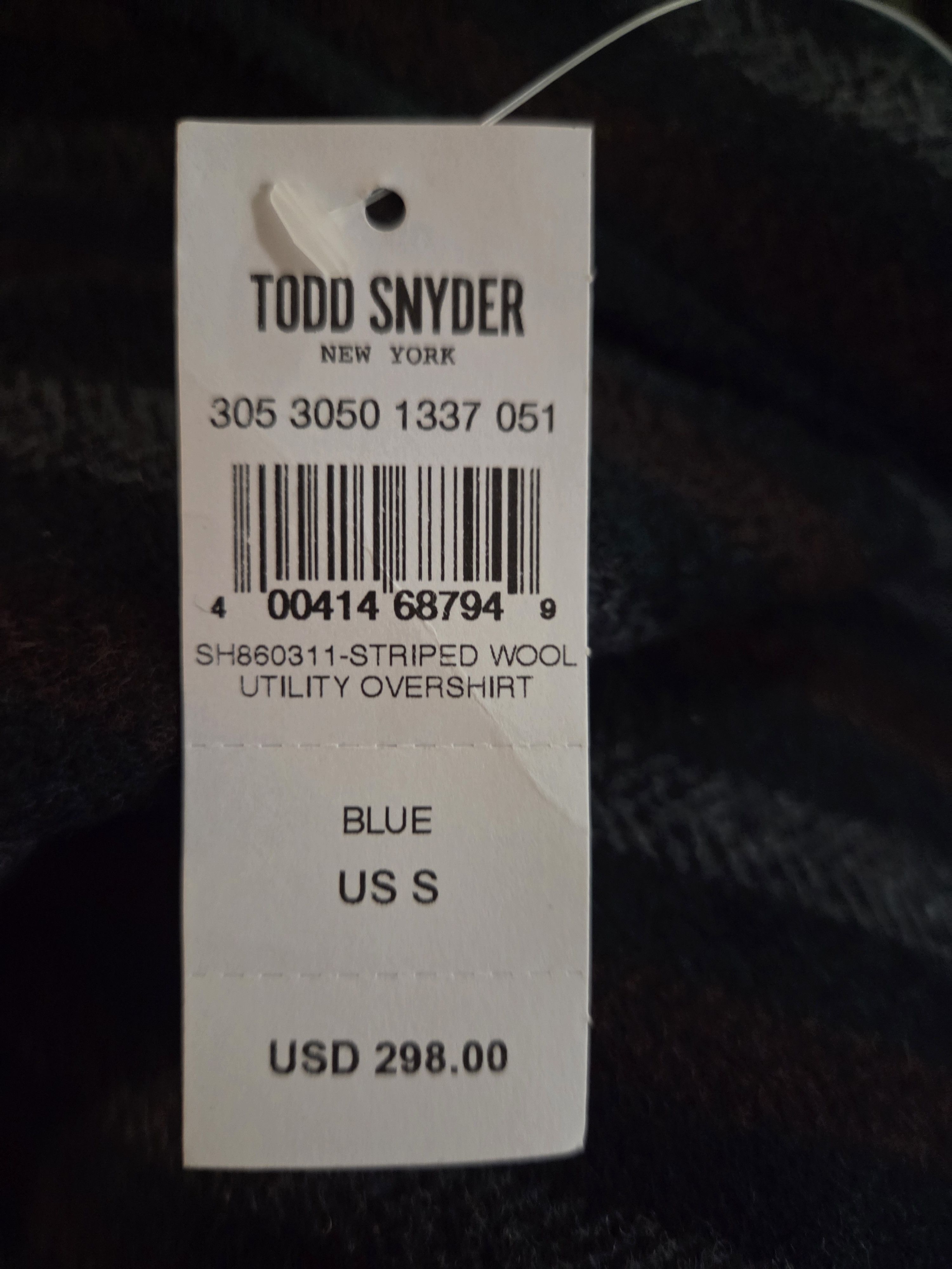 Todd Snyder NWT Striped Wool utility overshirt Size US S / EU 44-46 / 1 - 6 Thumbnail