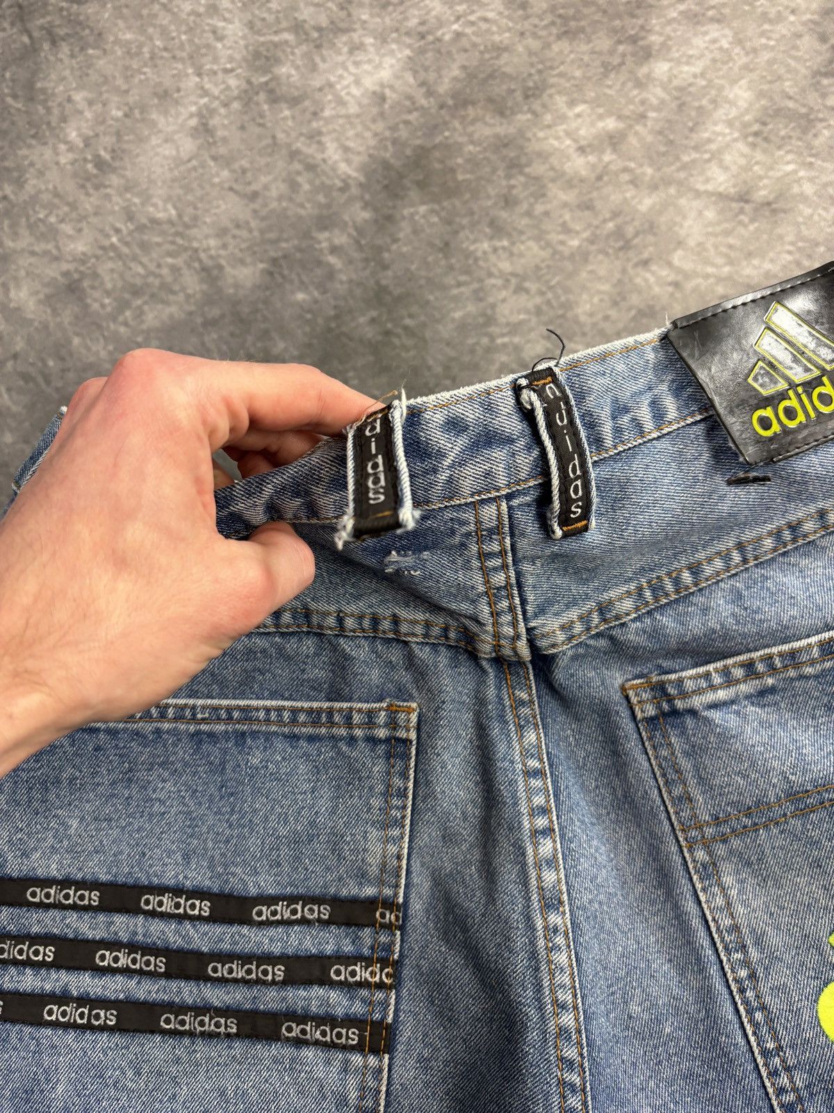 Adidas Vintage Adidas Jeans Shorts 90s Jorts Denim Baggy Loose Long Size US 32 / EU 48 - 15 Thumbnail