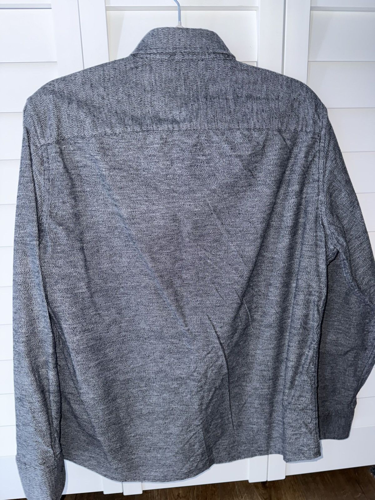 Marc Anthony Marc Anthony Slim Fit Grey Textured Button-Down Shirt Size US M / EU 48-50 / 2 - 4 Thumbnail