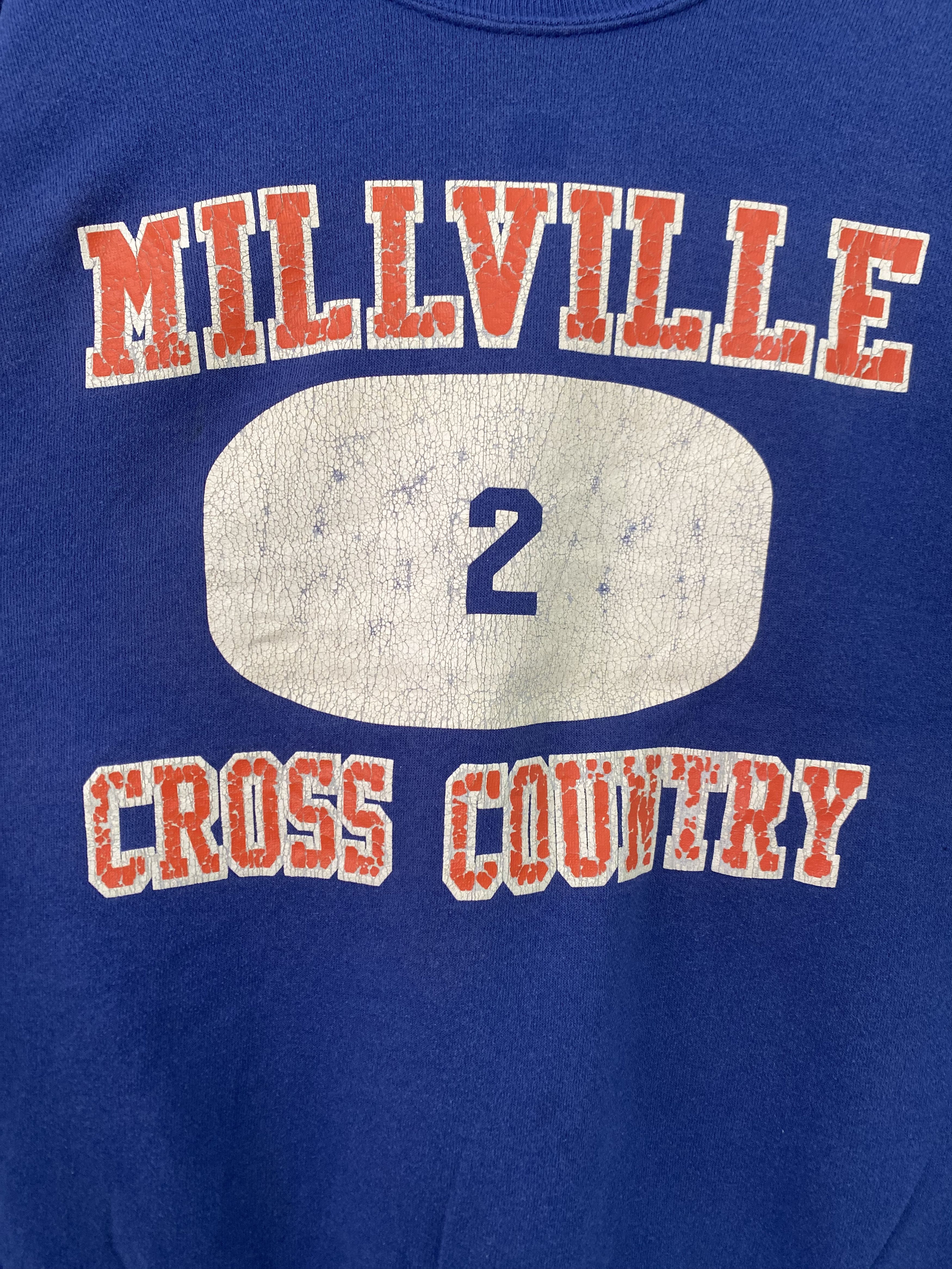 NBA × Vintage Vintage 90s Blue MillVille Cross Country Sweatshirt L Size Size US L / EU 52-54 / 3 - 4 Thumbnail