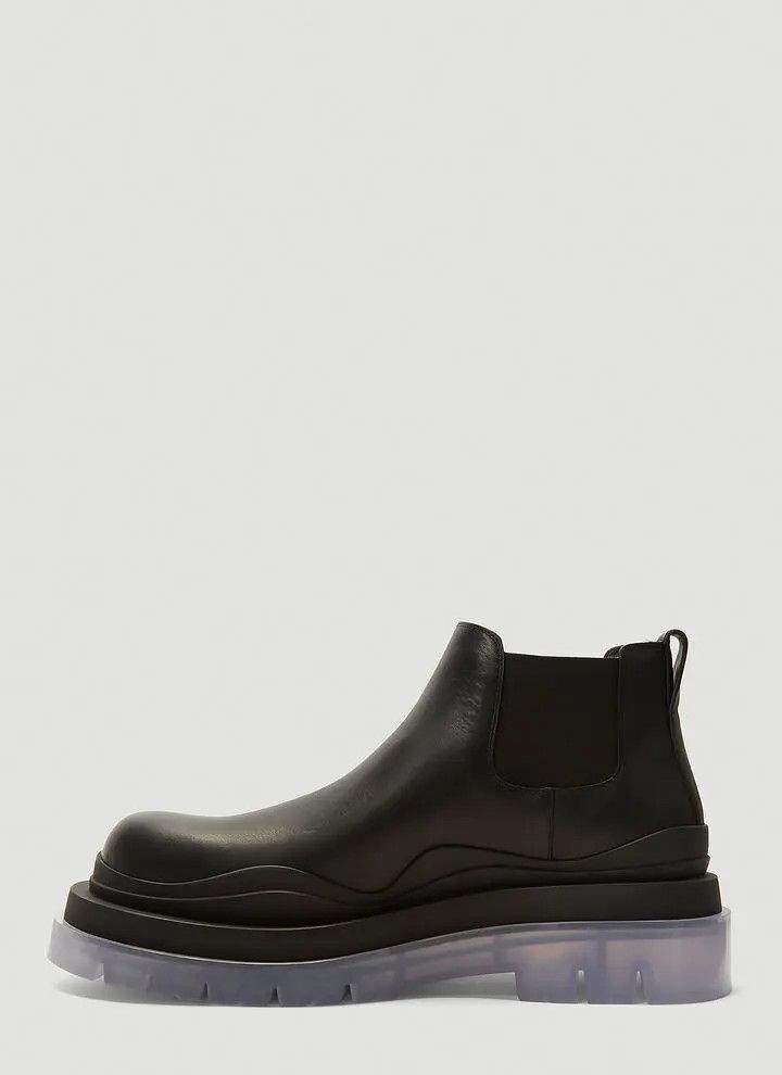 Bottega Veneta o1n1vont0924 Tire Ankle Chelsea Boot in Black Size US 11 / EU 44 - 3 Thumbnail