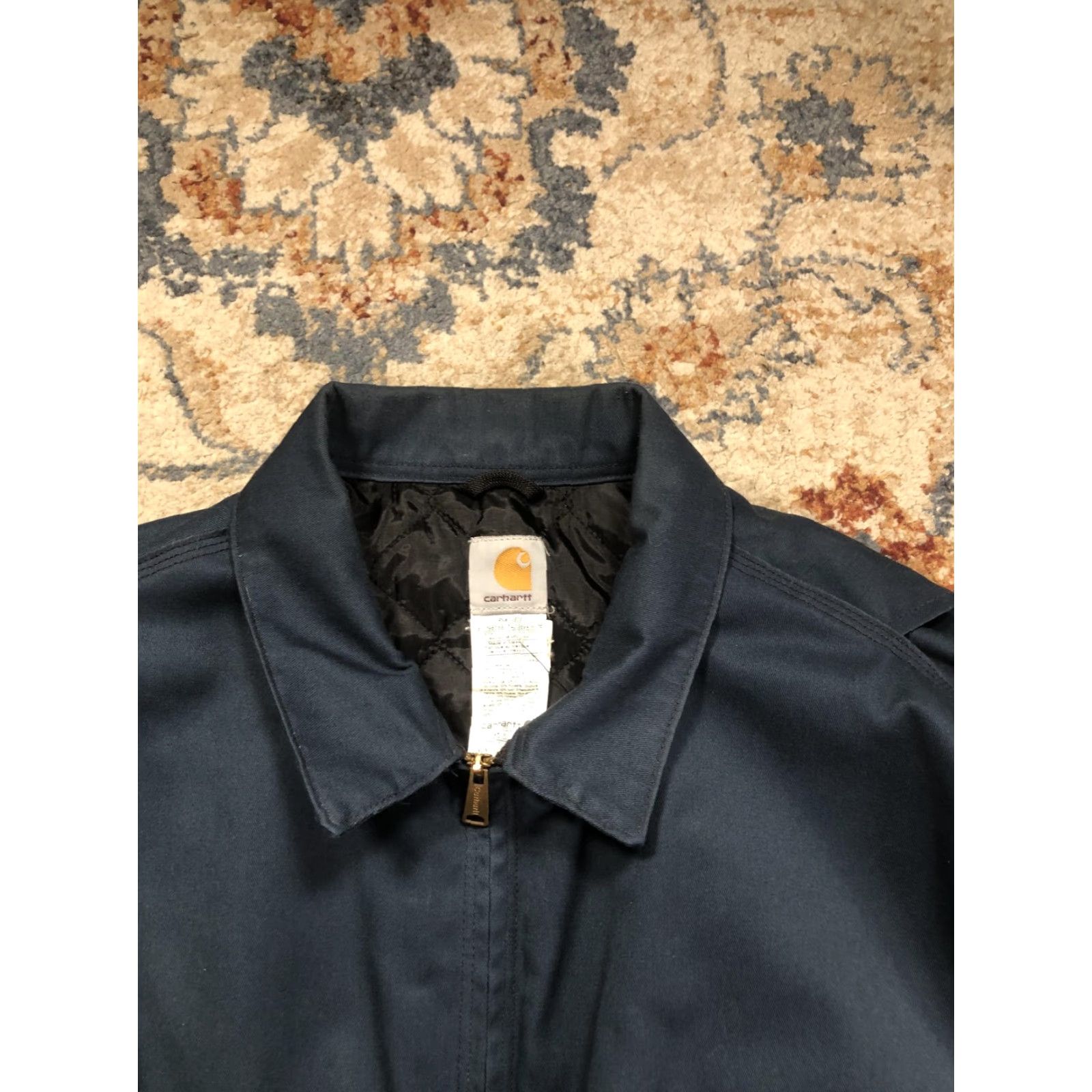 Carhartt Carhartt Jacket Mens 3XLT Blue Canvas Quilted Lined Full Zip J293 NVY Size US XXL / EU 58 / 5 - 2 Thumbnail