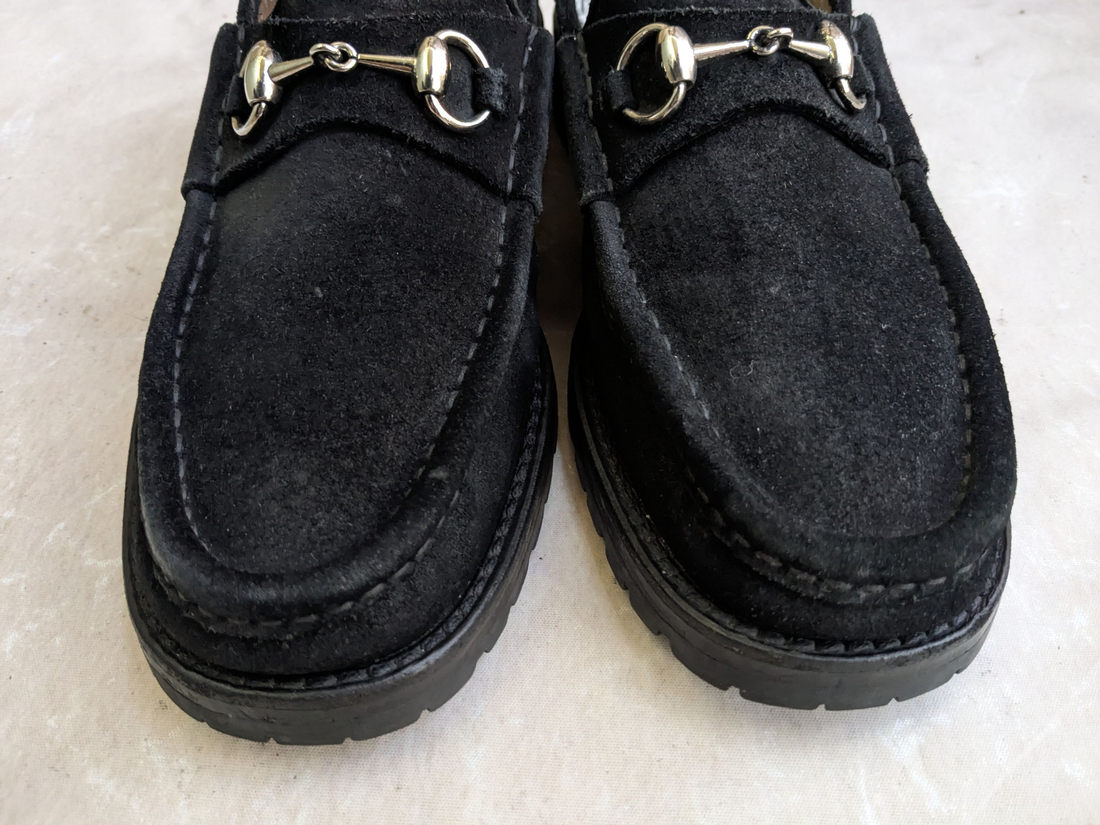 Gucci Gucci Horsebit Loafers Black Suede 9.5 Leather Rubber Size US 9.5 / EU 42-43 - 4 Thumbnail