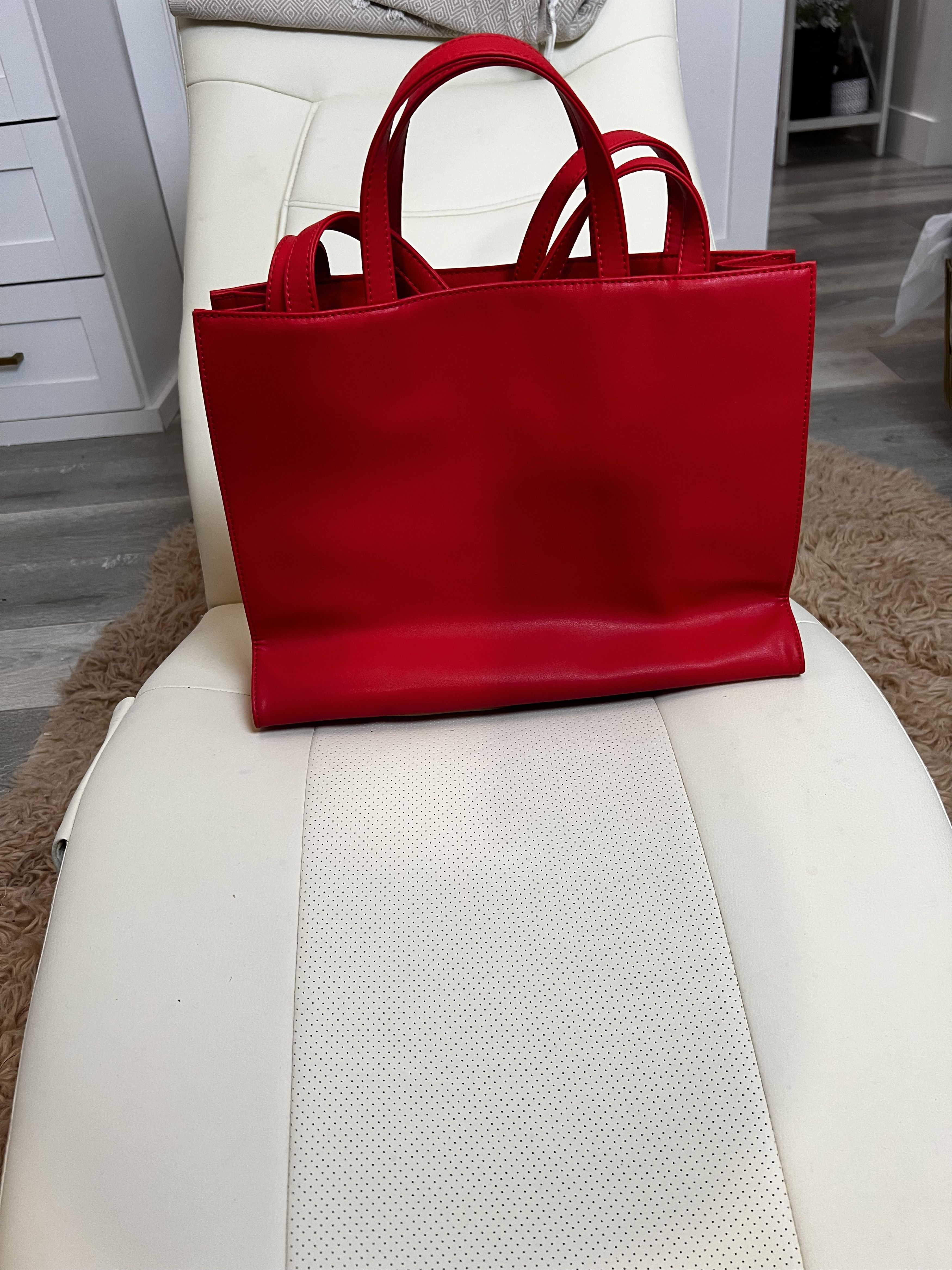 Telfar Red Medium Tote Bag Size ONE SIZE - 3 Thumbnail