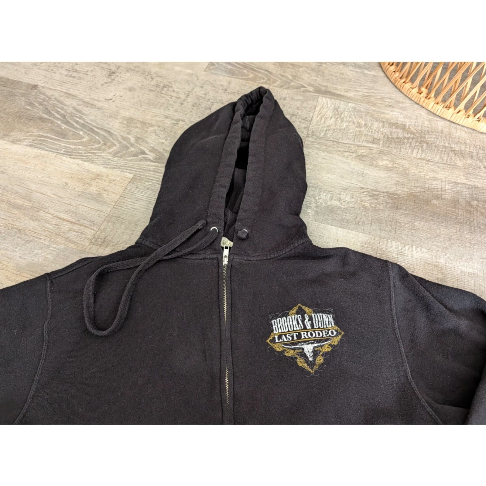 Brooks Brooks & Dunn Last Rodeo Full Zip Hoodie Jacket Black Size Small Adult Band Size US S / EU 44-46 / 1 - 4 Thumbnail