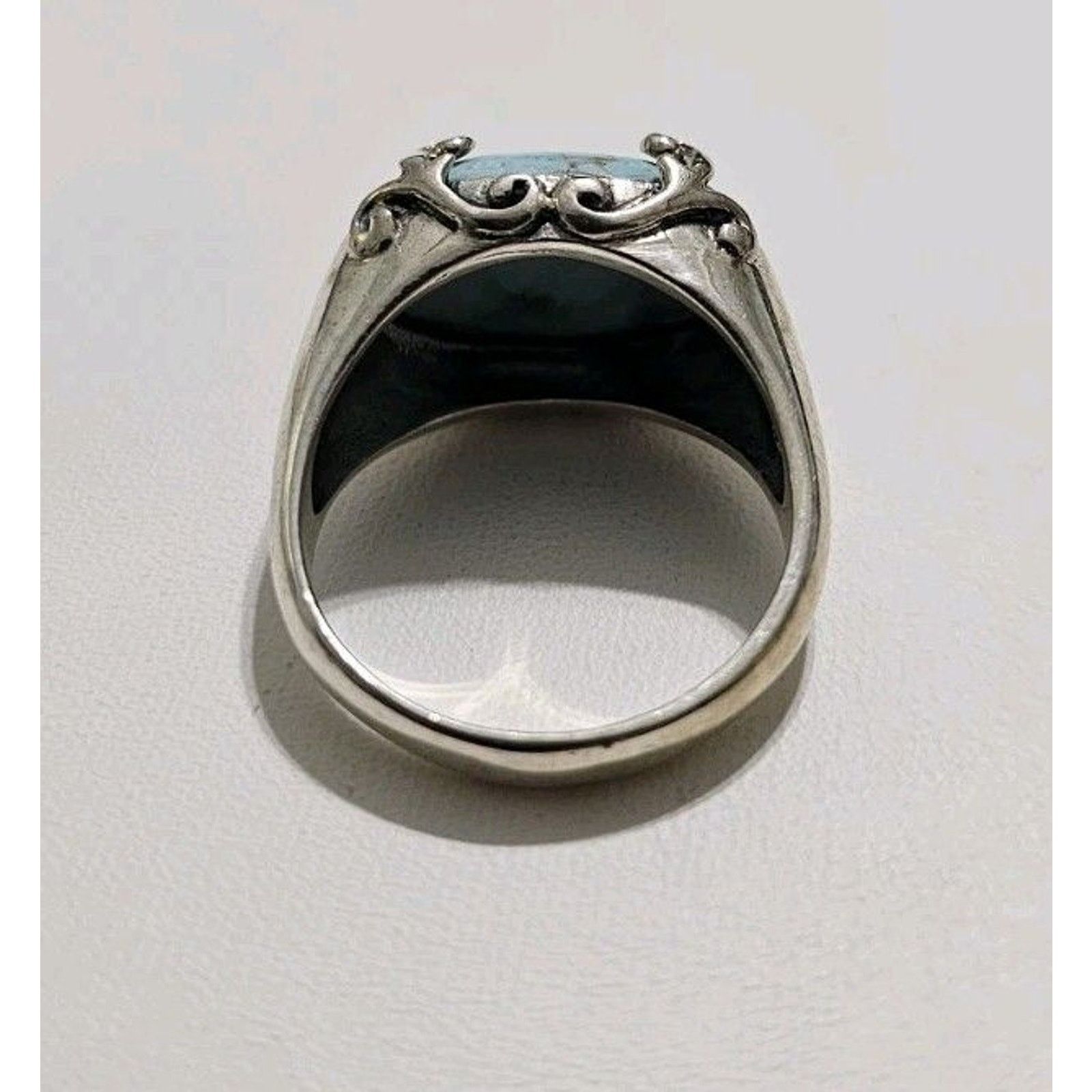 Sterling Silver Blue Stone 925 Silver Ring Size 9 Size ONE SIZE - 5 Thumbnail