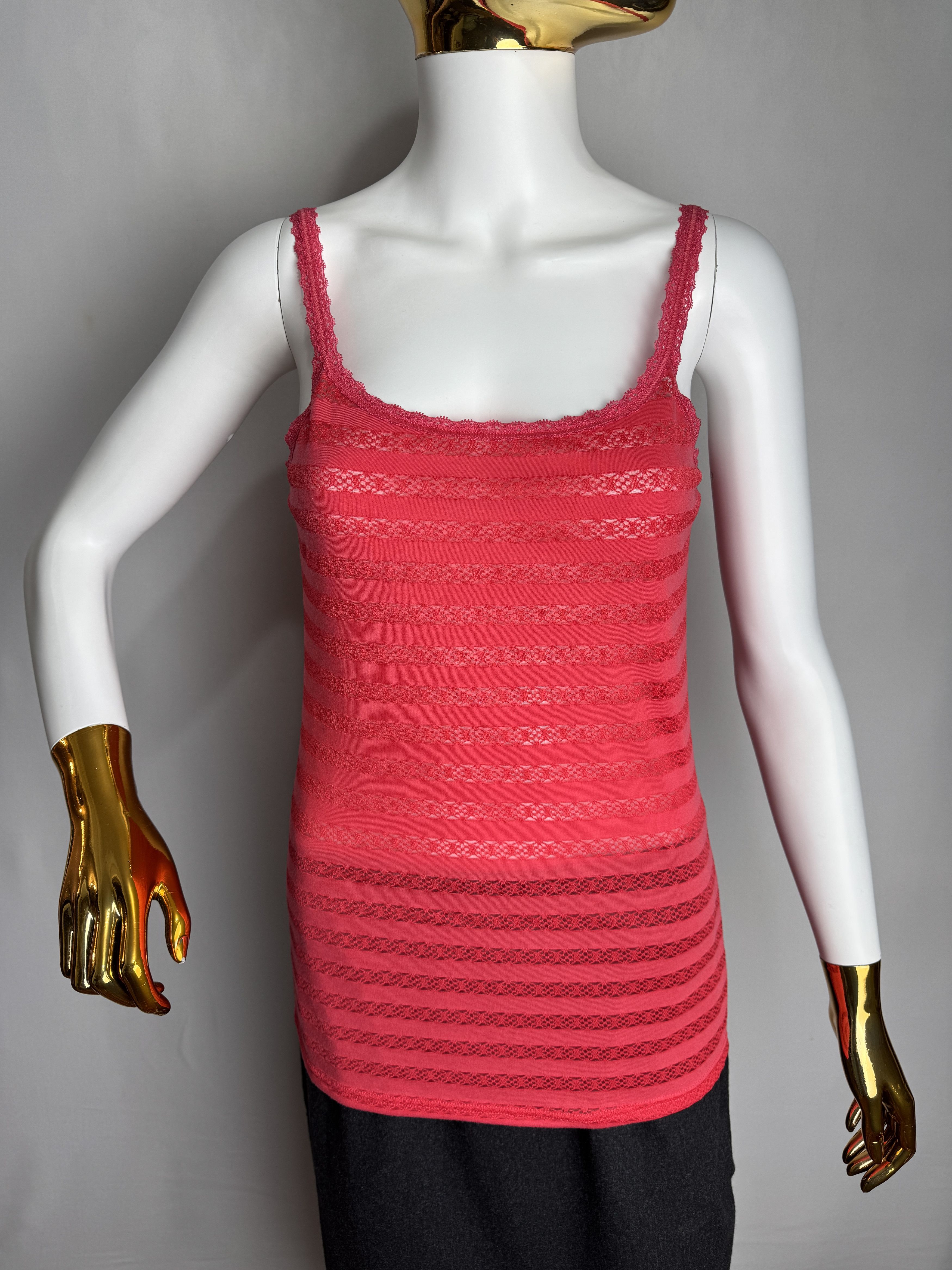 Designer × Pierre Cardin × Vintage PIERRE CARDIN vintage women’s sheer lace tank top Size S / US 4 / IT 40 - 1 Thumbnail