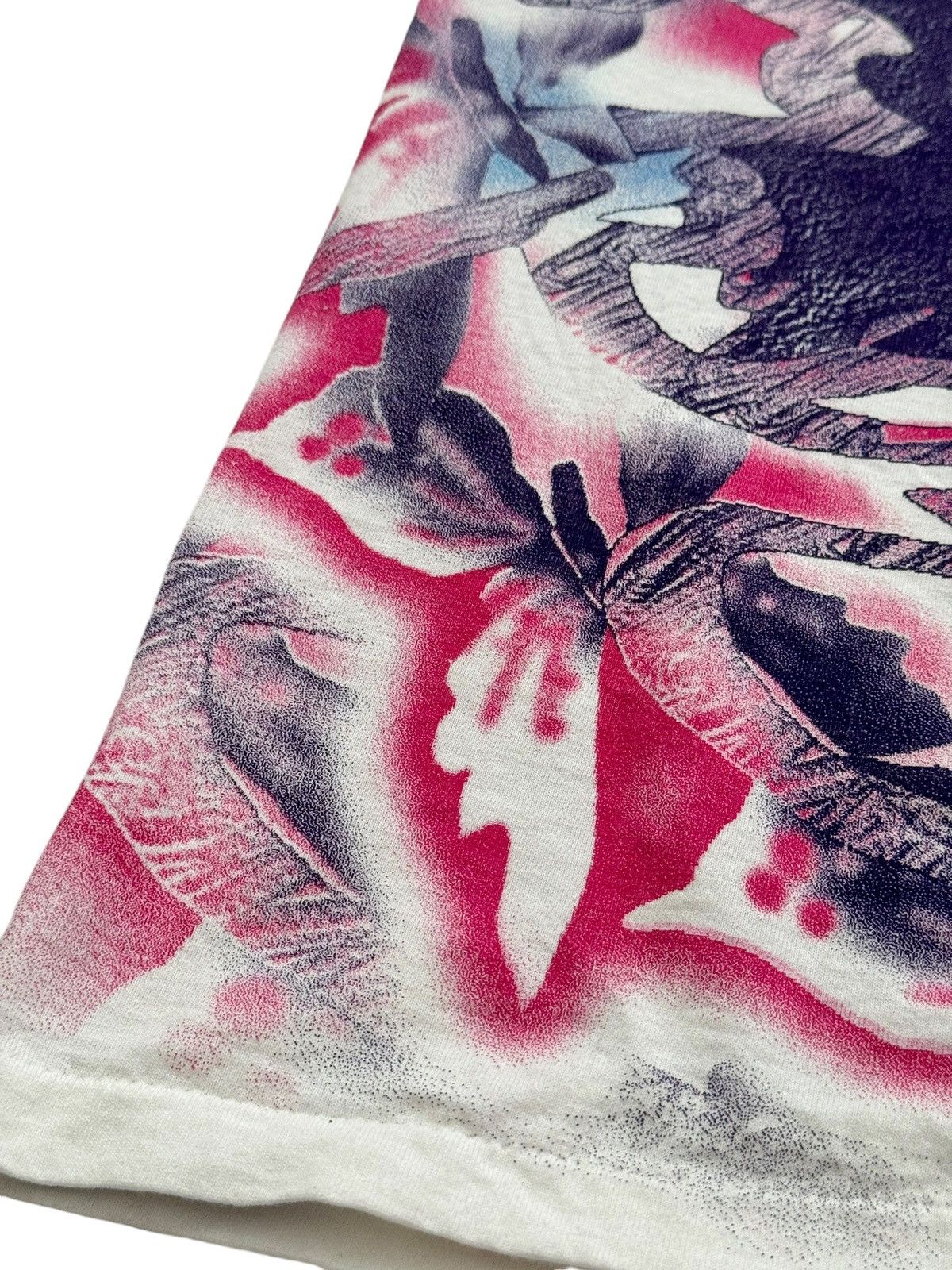 Vintage 1980’s Jimi Hendrix Allover Tiedye Print Shirt Size US L / EU 52-54 / 3 - 7 Thumbnail