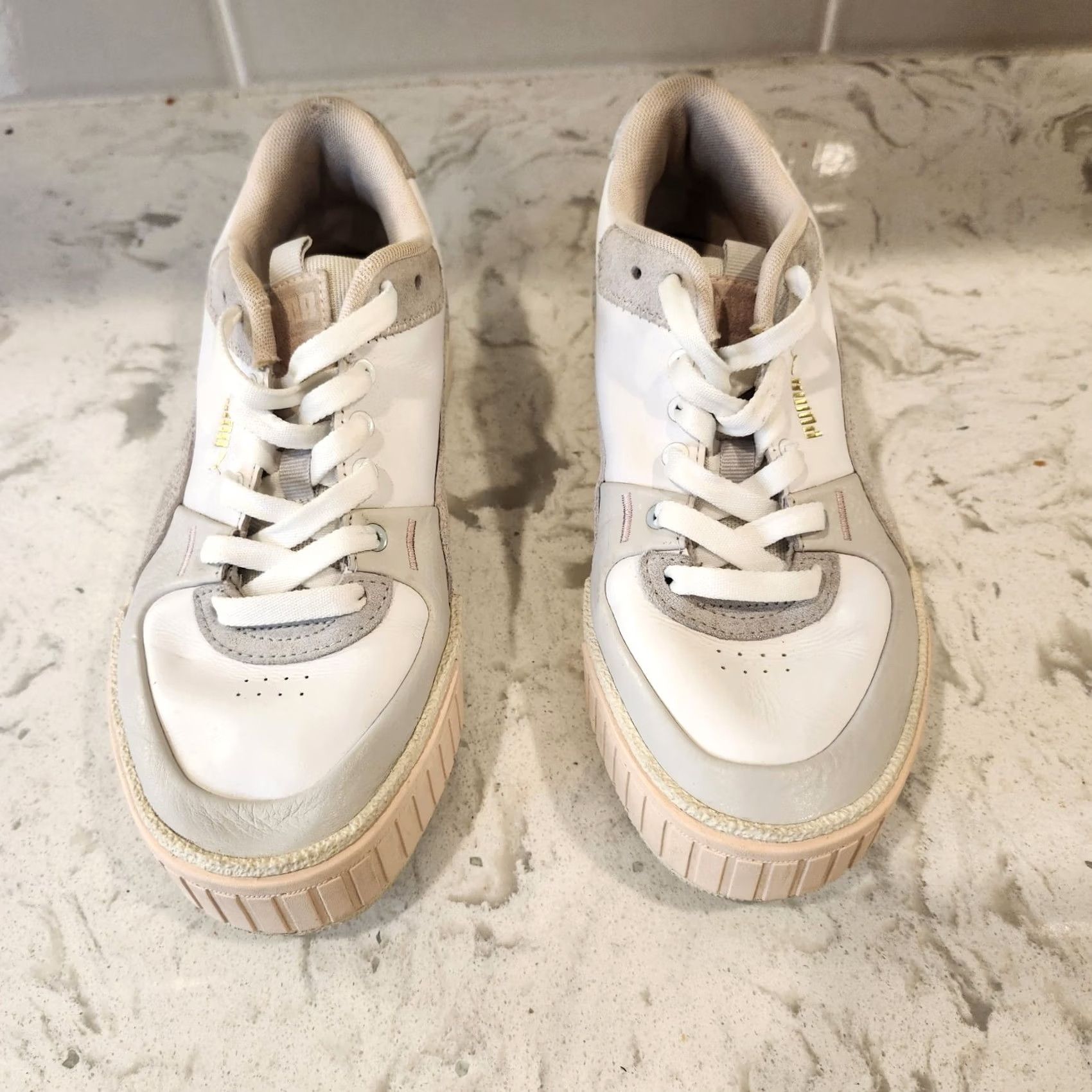 Puma PUMA Cali Sport Mix Platform Sneakers 371202-02 US Women's Size 8 White Platform Sneaker Shoes Women's 8 Platform Shoes Spring Summer Fall Nike Size US 8 / IT 38 - 4 Thumbnail