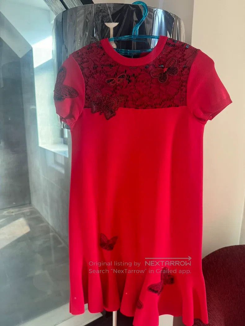 Valentino Valentino Red embroidered dress Size XS / US 0-2 / IT 36-38 - 1 Thumbnail