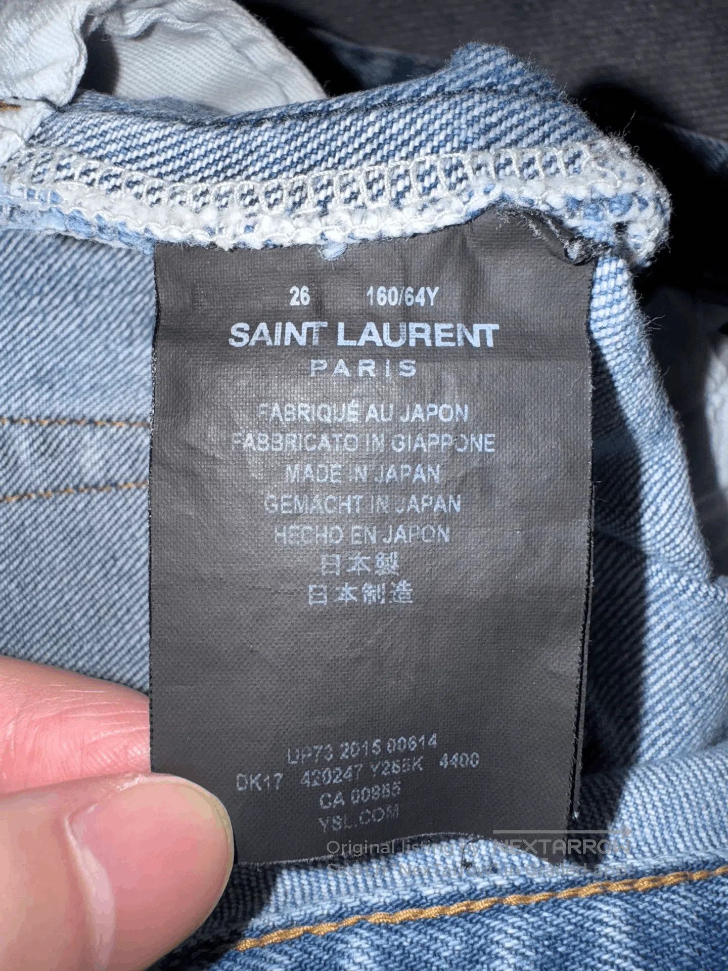Saint Laurent Paris Saint Laurent Light Blue Denim Pants. Size US 26 / EU 42 - 6 Thumbnail
