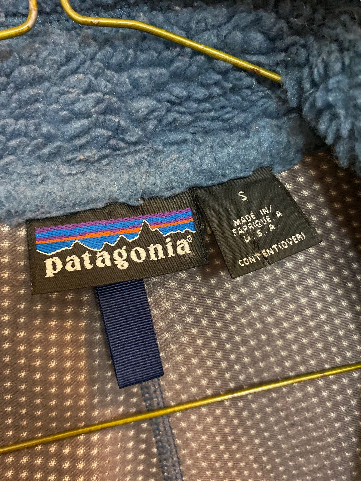 Patagonia × Vintage Vintage Patagonia Deep Pile Retro X Blue Fleece Jacket Size US S / EU 44-46 / 1 - 7 Thumbnail