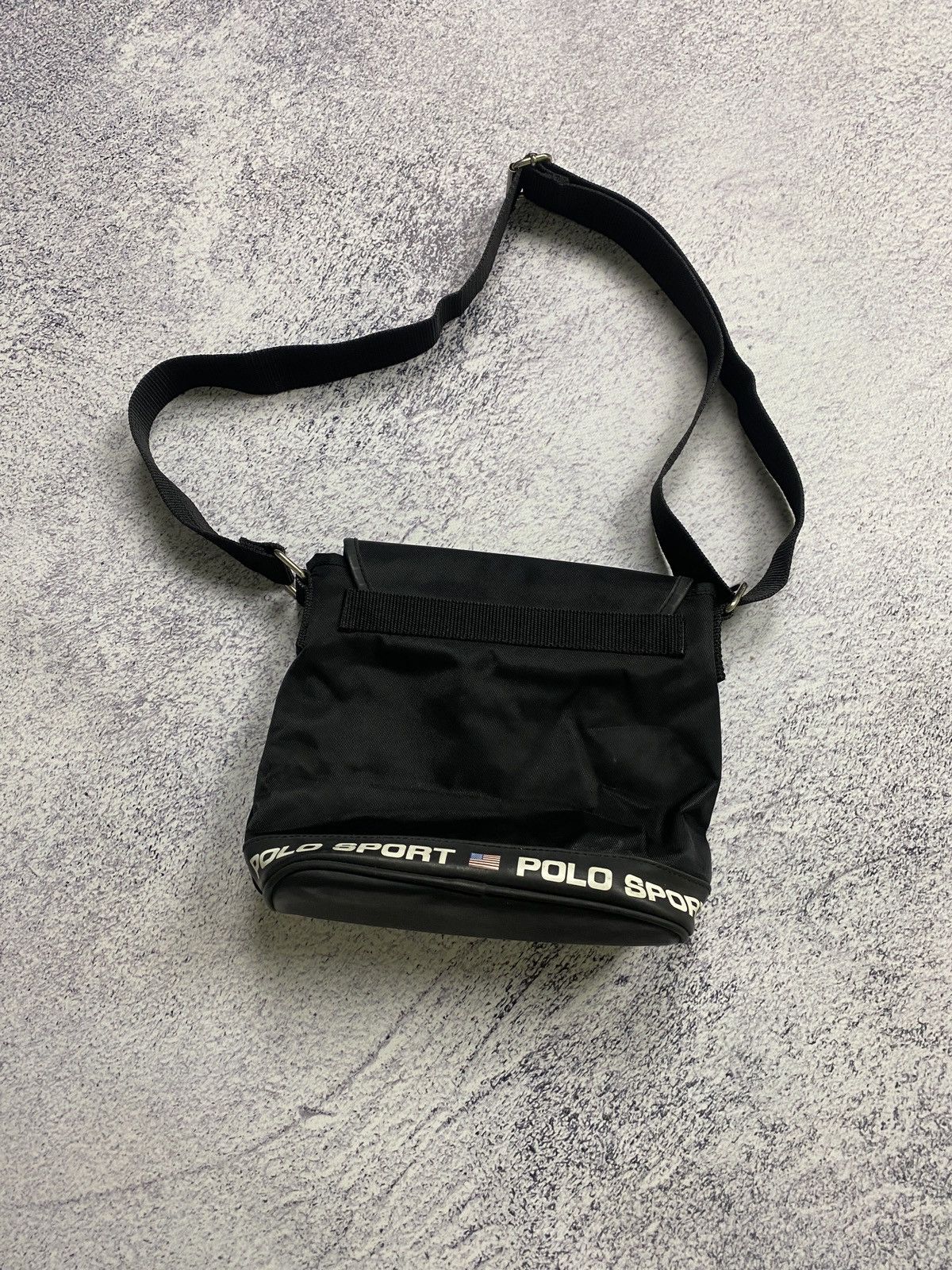 Polo Ralph Lauren × Vintage Vintage Polo Sport Ralph Lauren Shoulder Bag Black Logo 90s Size ONE SIZE - 6 Thumbnail