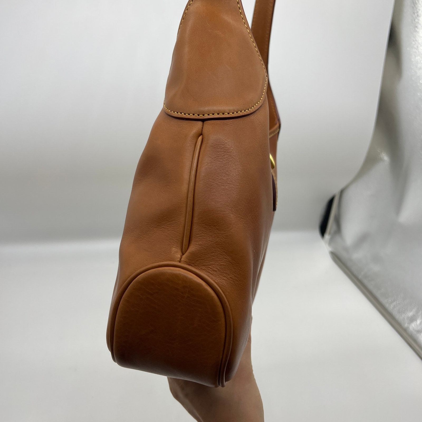 Dooney & Bourke Dooney & Bourke Florentine Leather Crescent Hobo Brown Size ONE SIZE - 4 Thumbnail