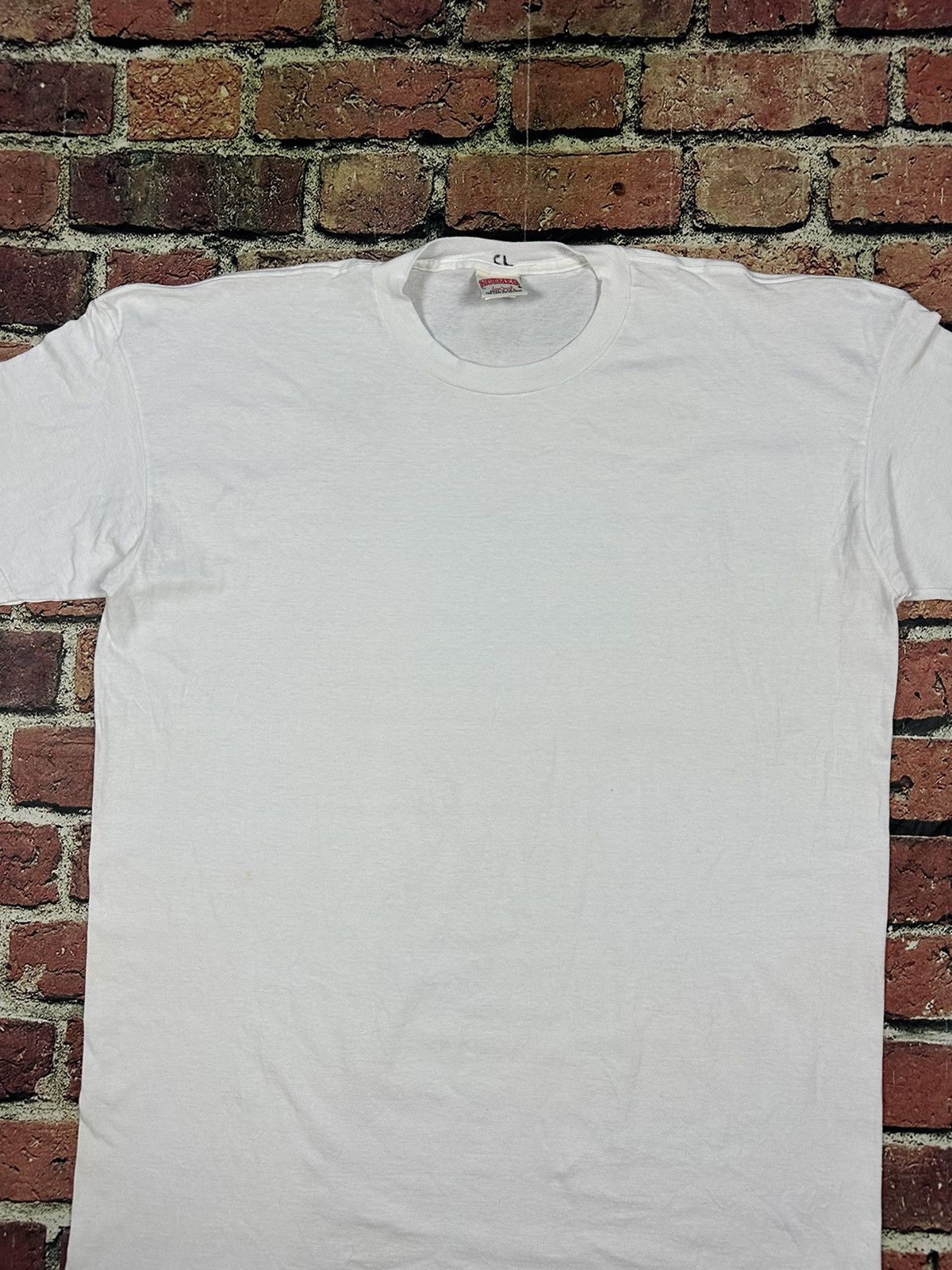 Japanese Brand × Nutmeg × Vintage Vintage 90s Nutmeg White Blank T Shirt Tall Tee Long USA Size US XXL / EU 58 / 5 - 2 Thumbnail