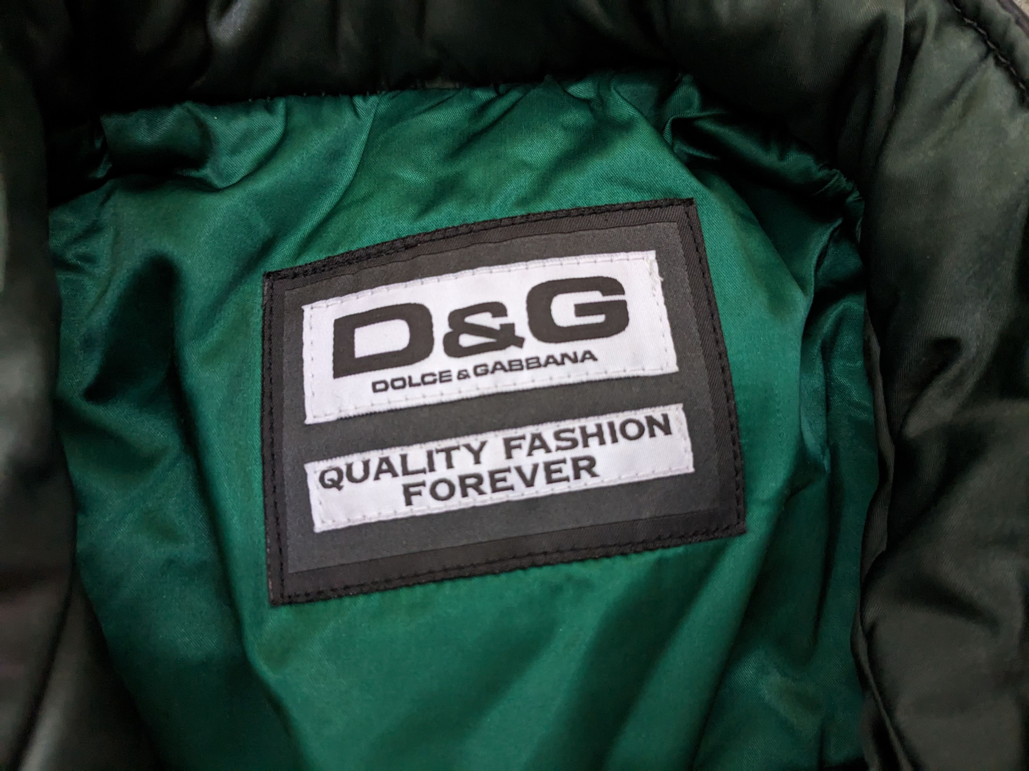Dolce & Gabbana Dolce & Gabbana Nylon Leather Jacket Hoody Green 52 Zip Up Size US L / EU 52-54 / 3 - 9 Thumbnail